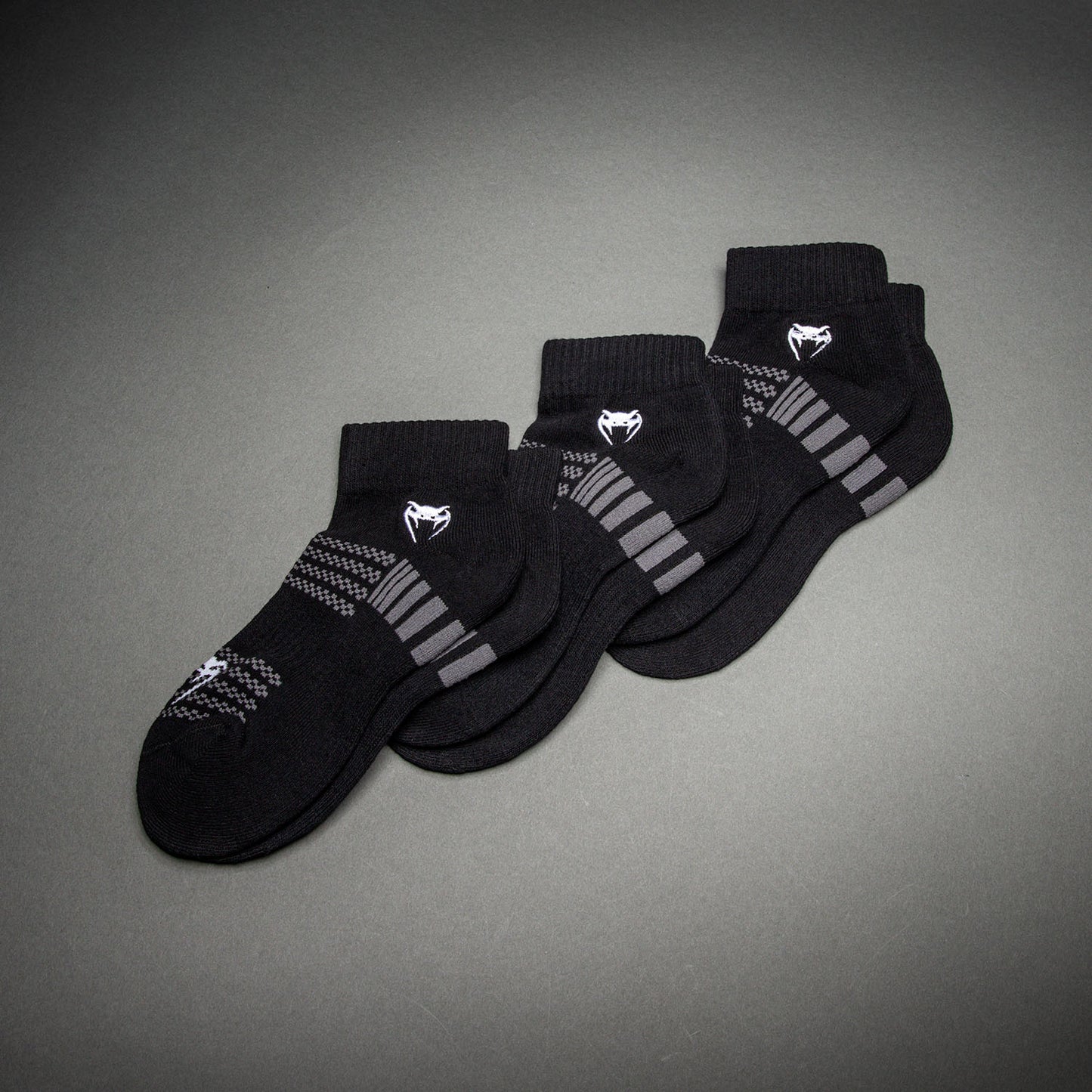 Venum Vector Ankle Socks 3 Pack - Black/Grey