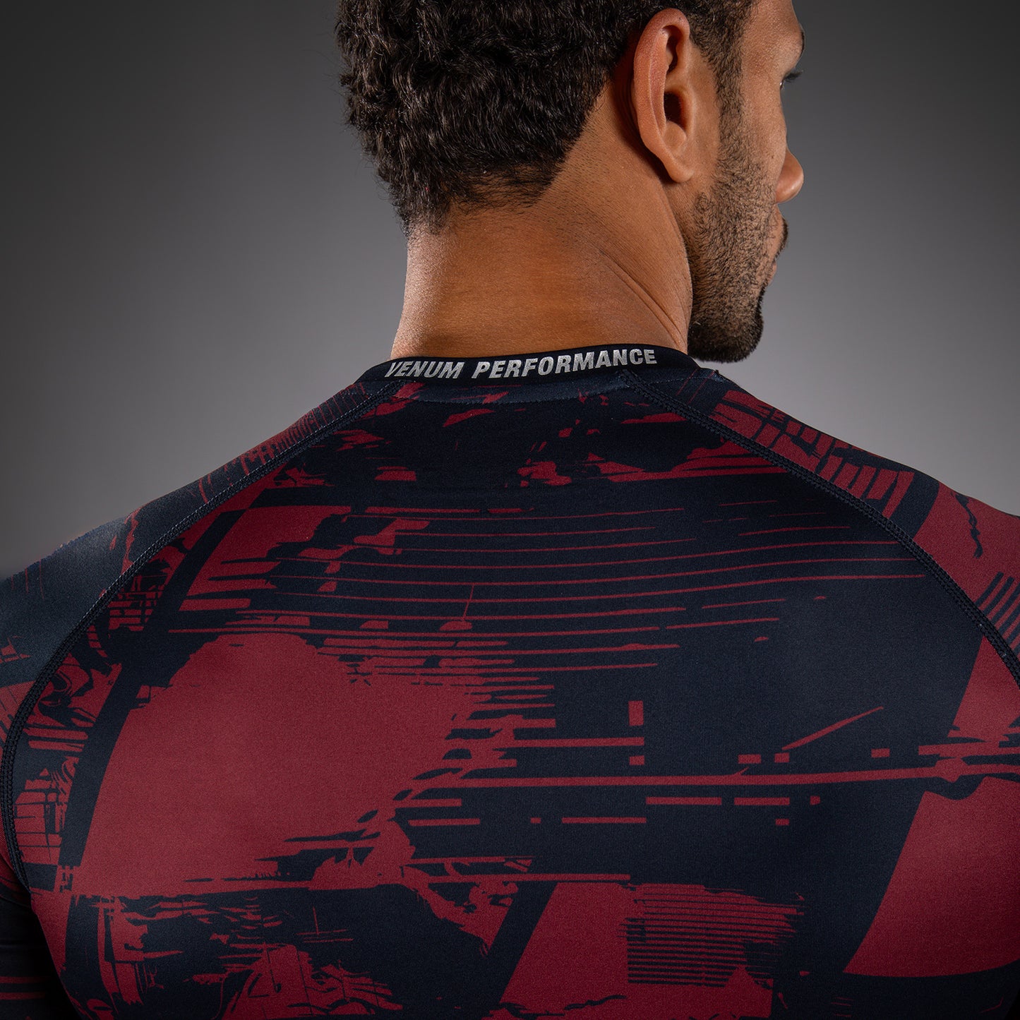 Men's UFC Zenith by Venum Burgundy Authentic Fight Week Performance Long Sleeve Rashguard