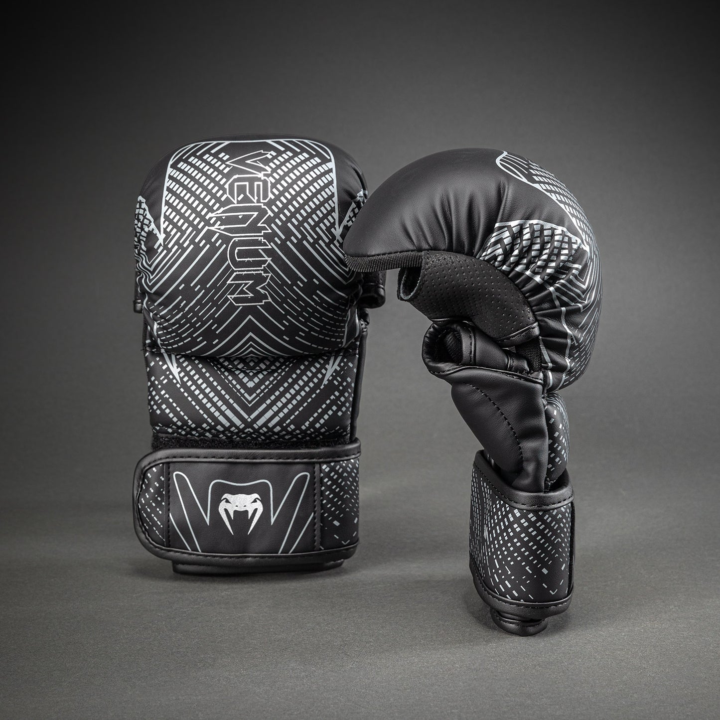 Venum Midnight Fury Sparring Gloves - Black/Grey/Silver