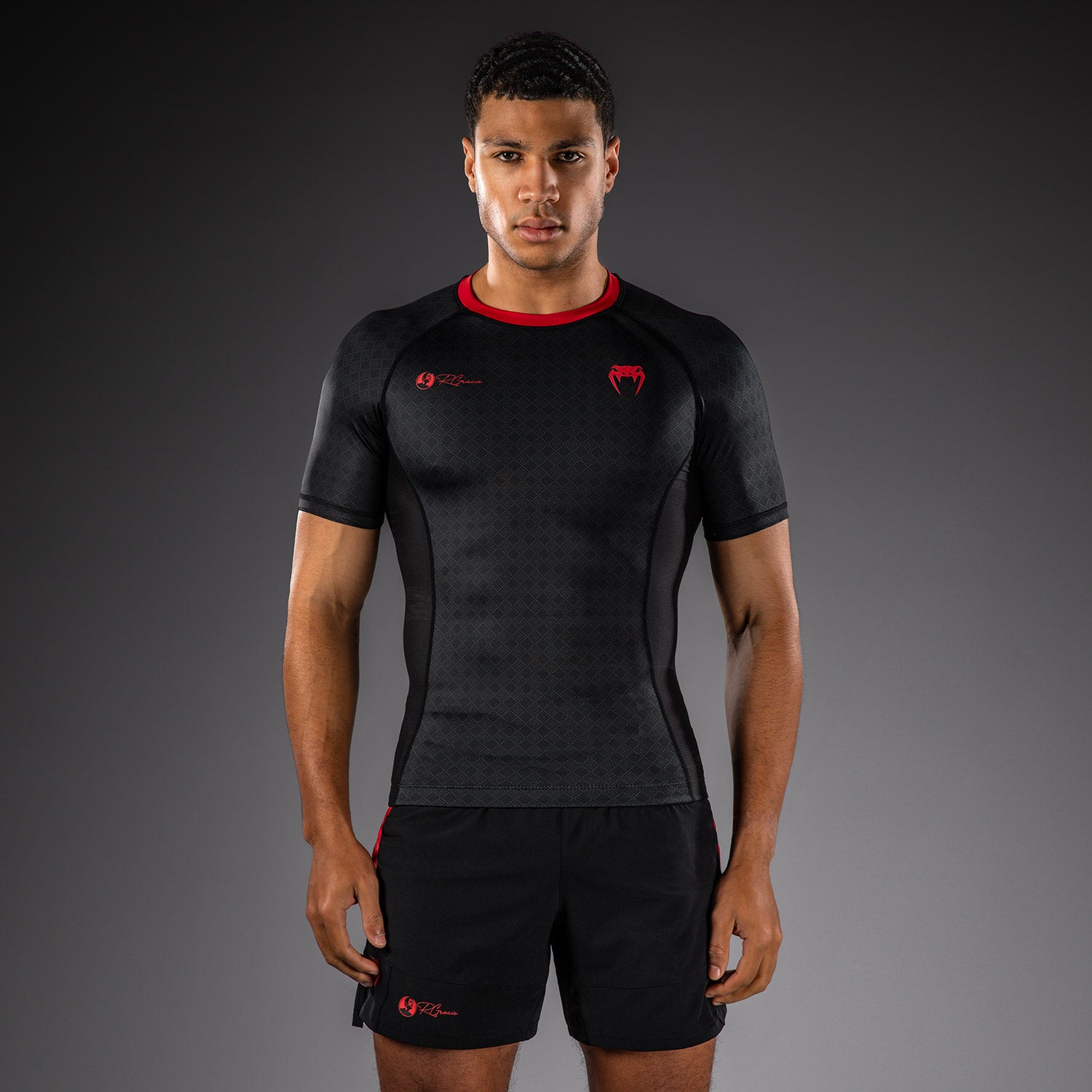 Venum x Roger Gracie Signature 半袖ラッシュガード - ブラック