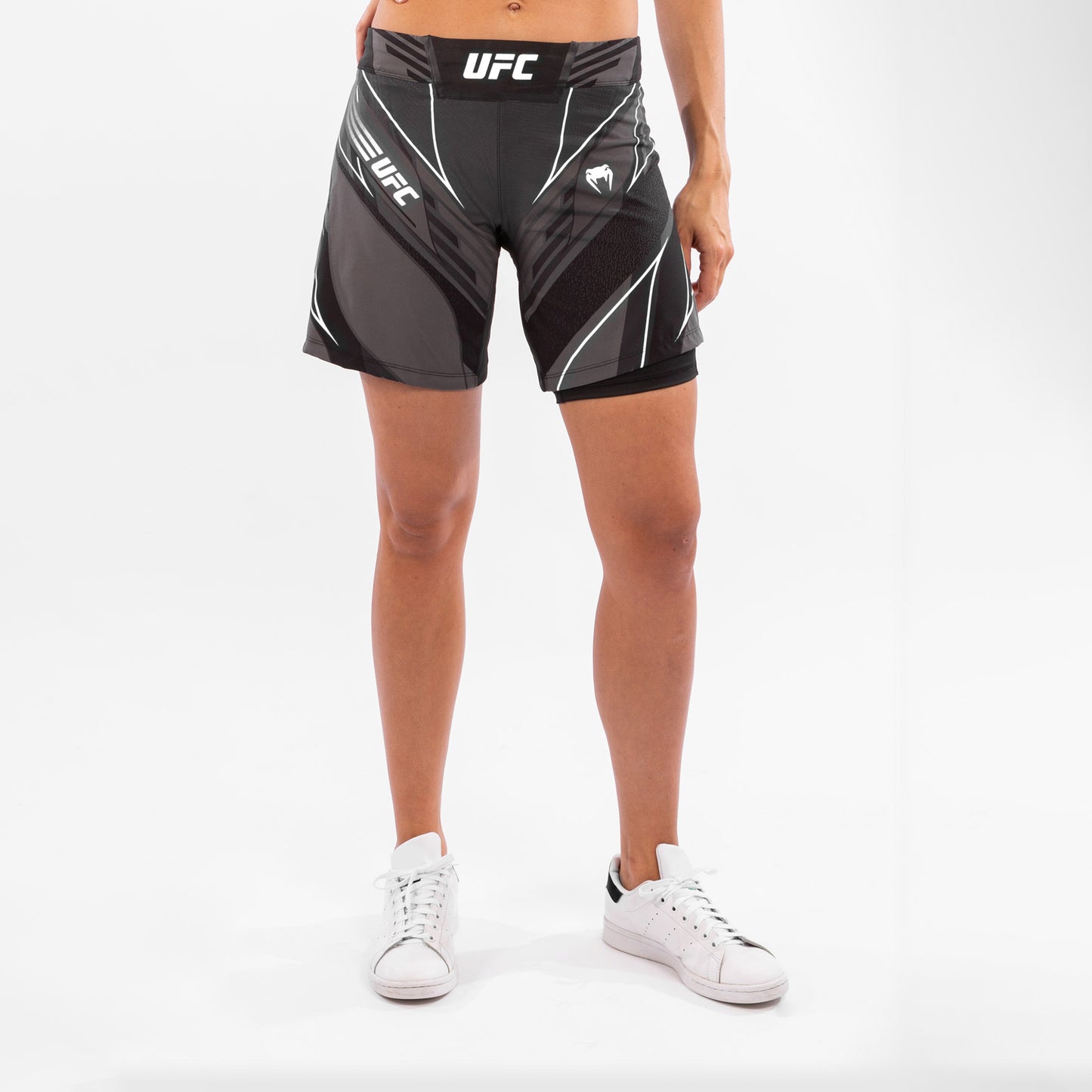 UFC Venum Authentic Fight Night Women's Shorts - Long Fit - Black