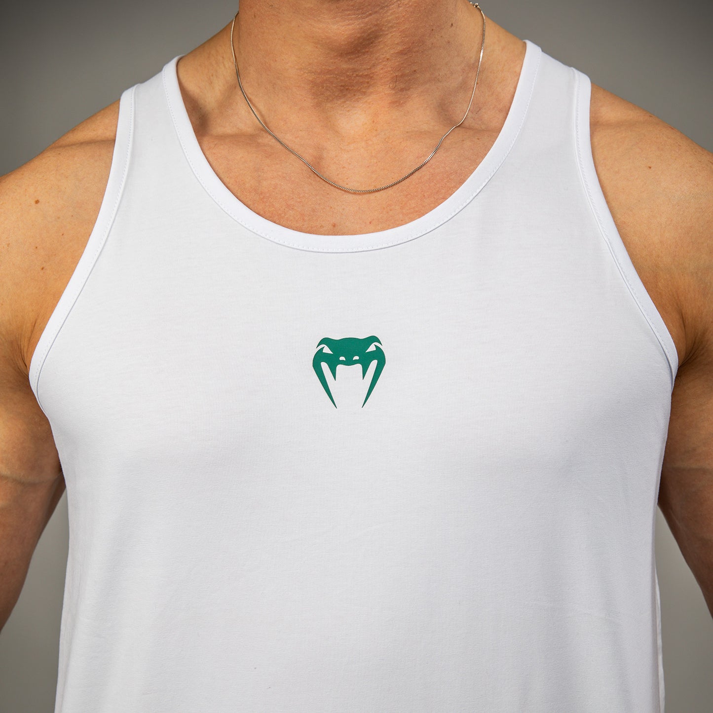 Venum Echo Tank Top - White/Emerald Green