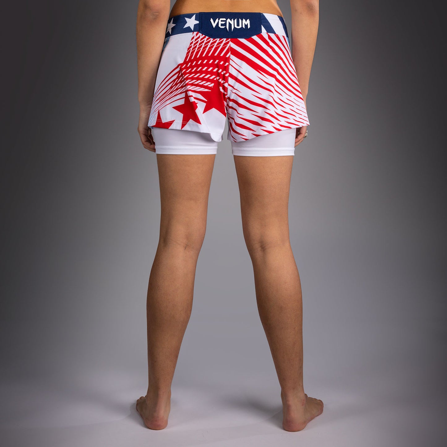 Women's Official UFC Freedom 250 by Venum White Authentic Fight Night Fight Short