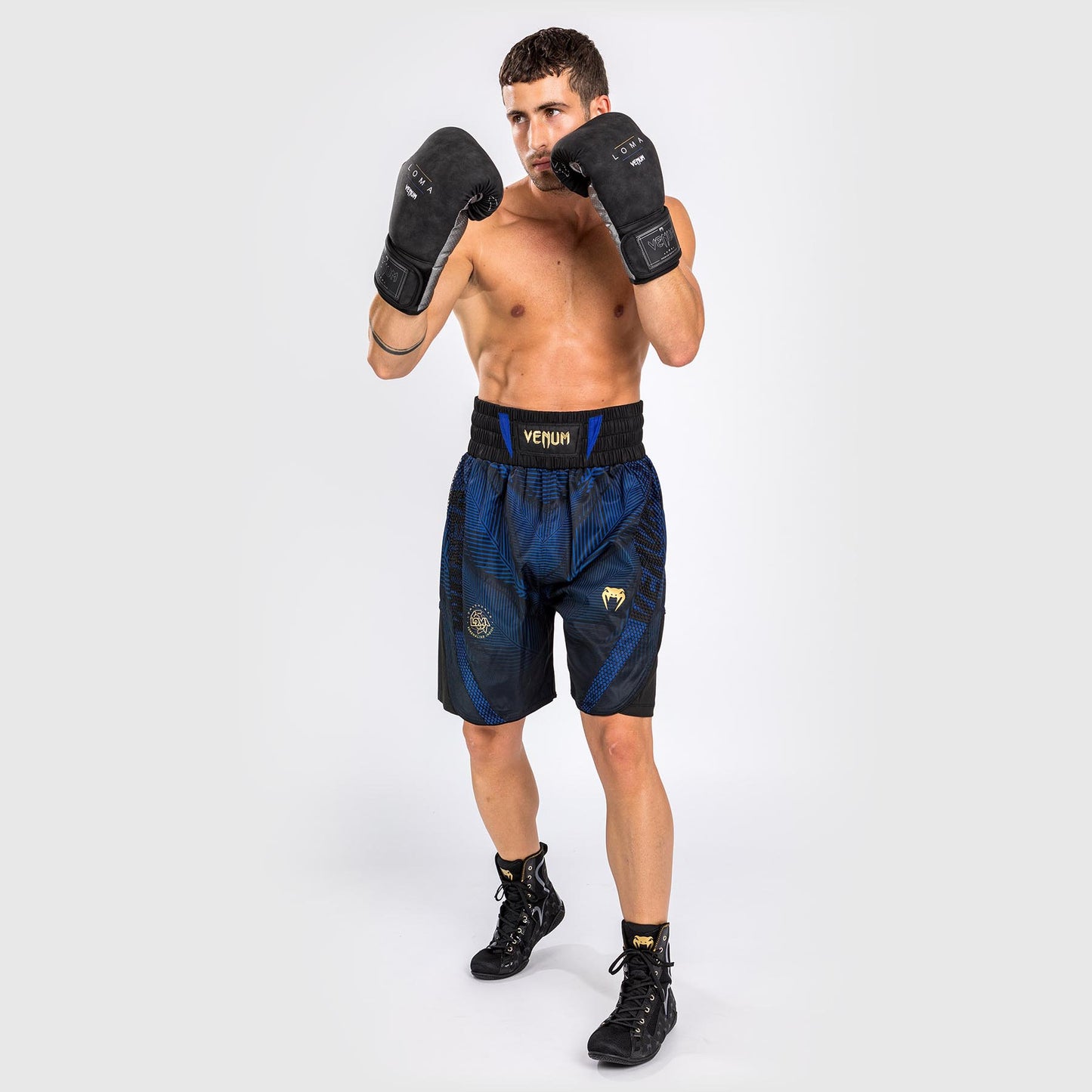 Venum Phantom Loma Boxing Short - Black/Blue