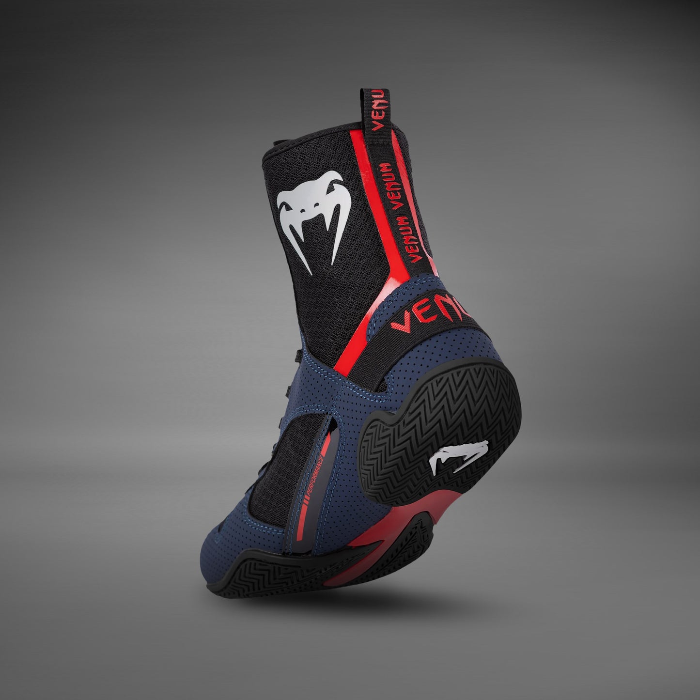 Venum Elite Boxing Shoes - Navy/Black/Red