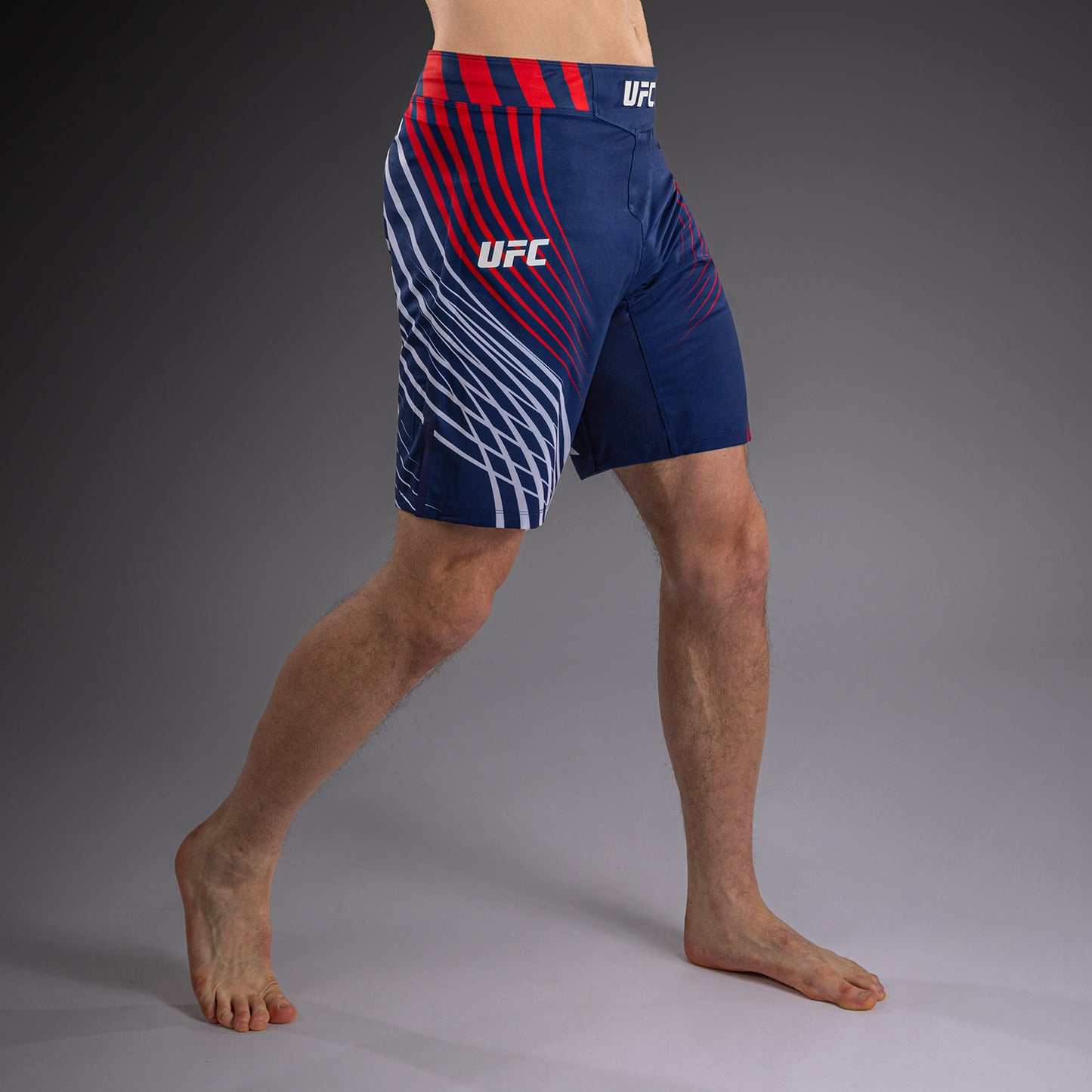 Men's UFC Freedom 250 by Venum Blue Custom Authentic Fight Night Long Fit Fight Short