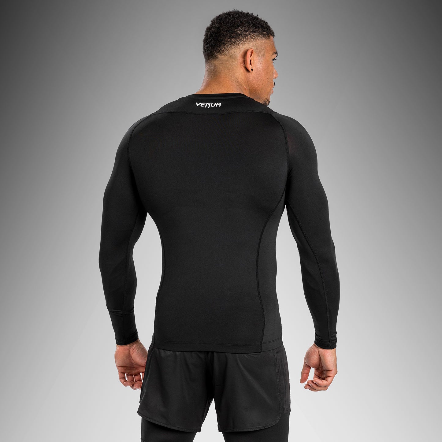 Venum Attack Men's Long Sleeve Rashguard - Black/Grey
