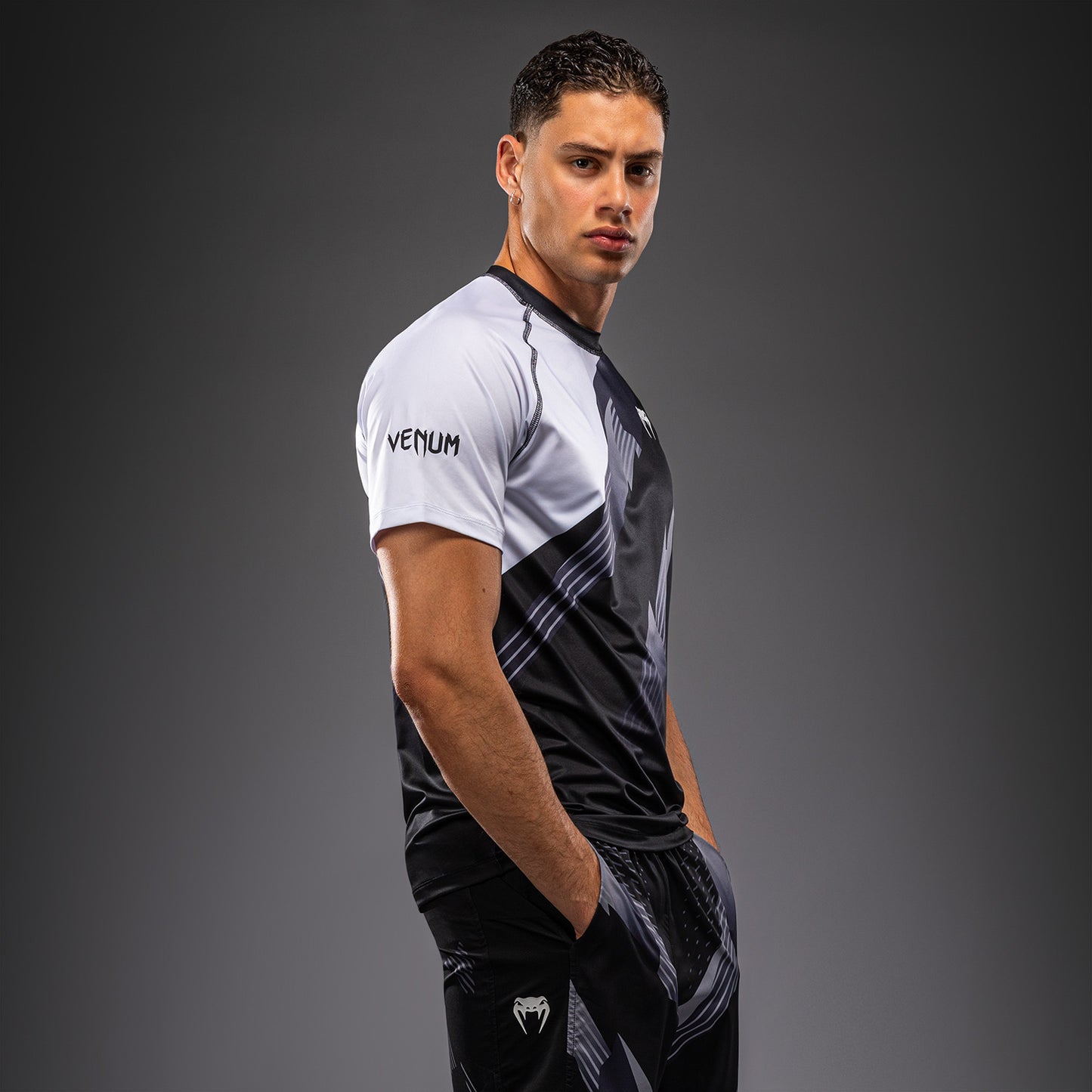 Venum No-Gi 6.0 Dry Tech T-Shirt - Black/White