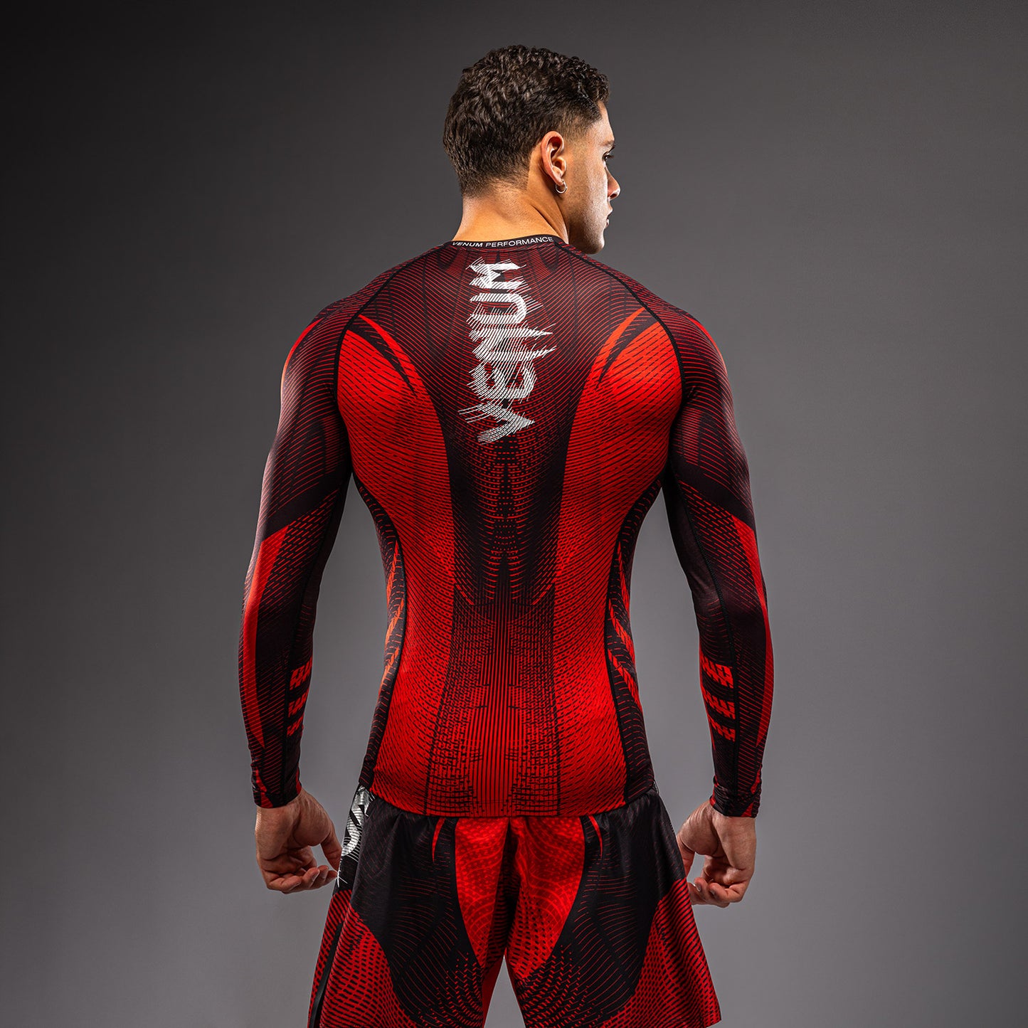 Venum Galactic 3.0 Long Sleeve Rashguard - Red/Silver