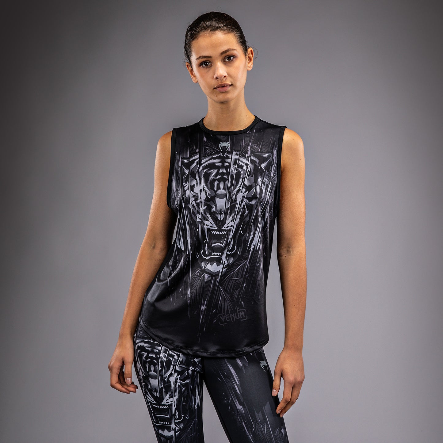 Venum Tiger Women's Tank Top - Black/Silver