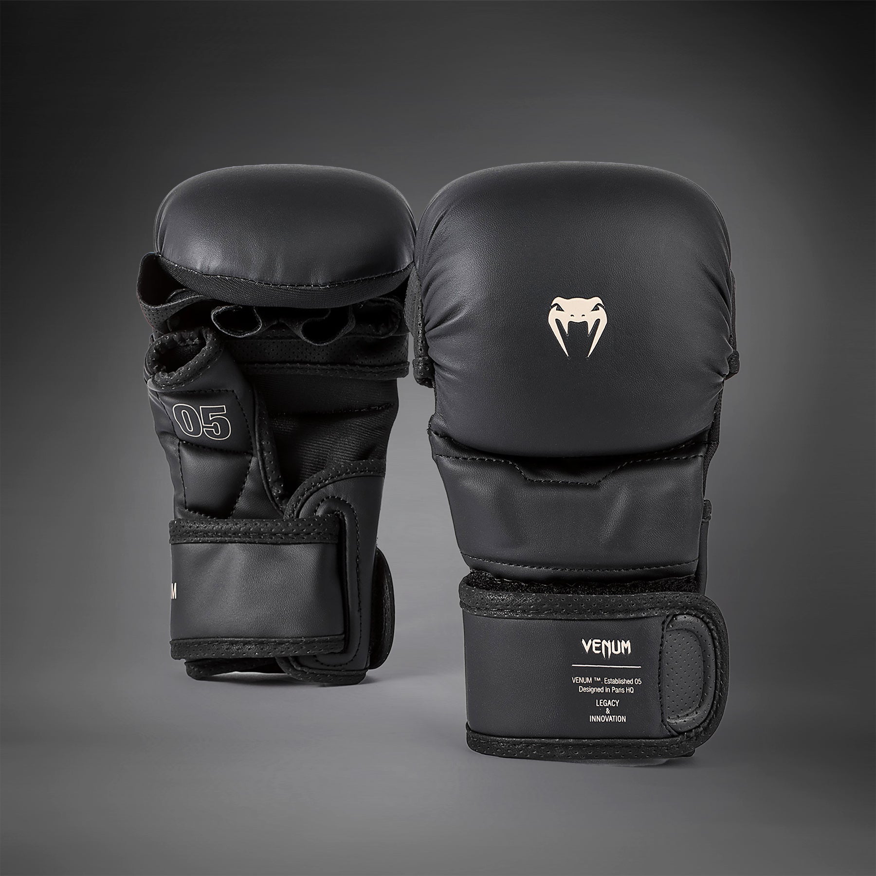 discount mma gear Venum Impact Evo Sparring MMA Gloves - Black