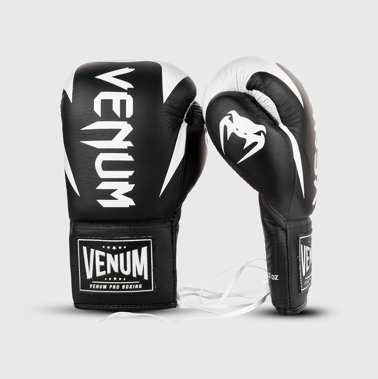 Venum Hammer Pro Boxing Gloves with Laces - Black/White