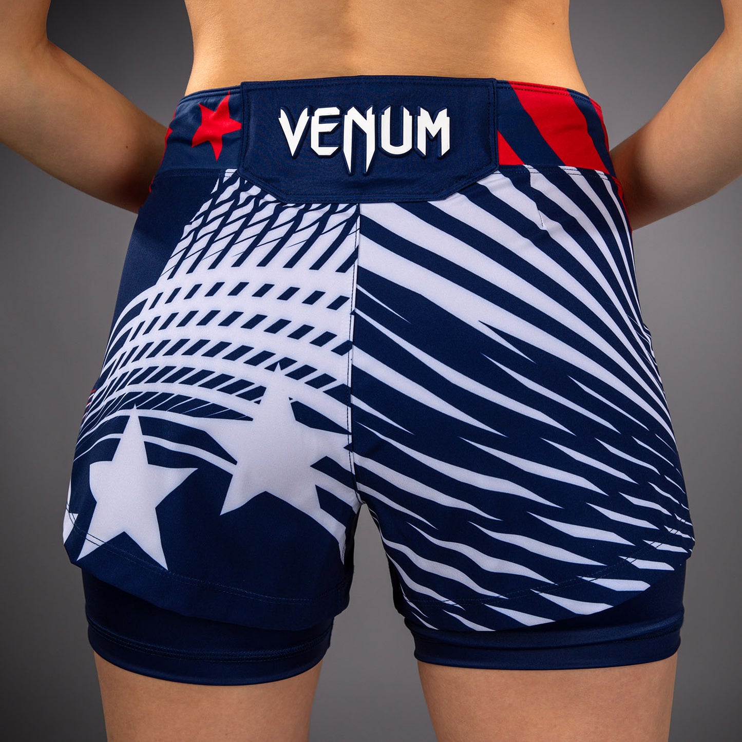 Women's Official UFC Freedom 250 by Venum Blue Authentic Fight Night Fight Short