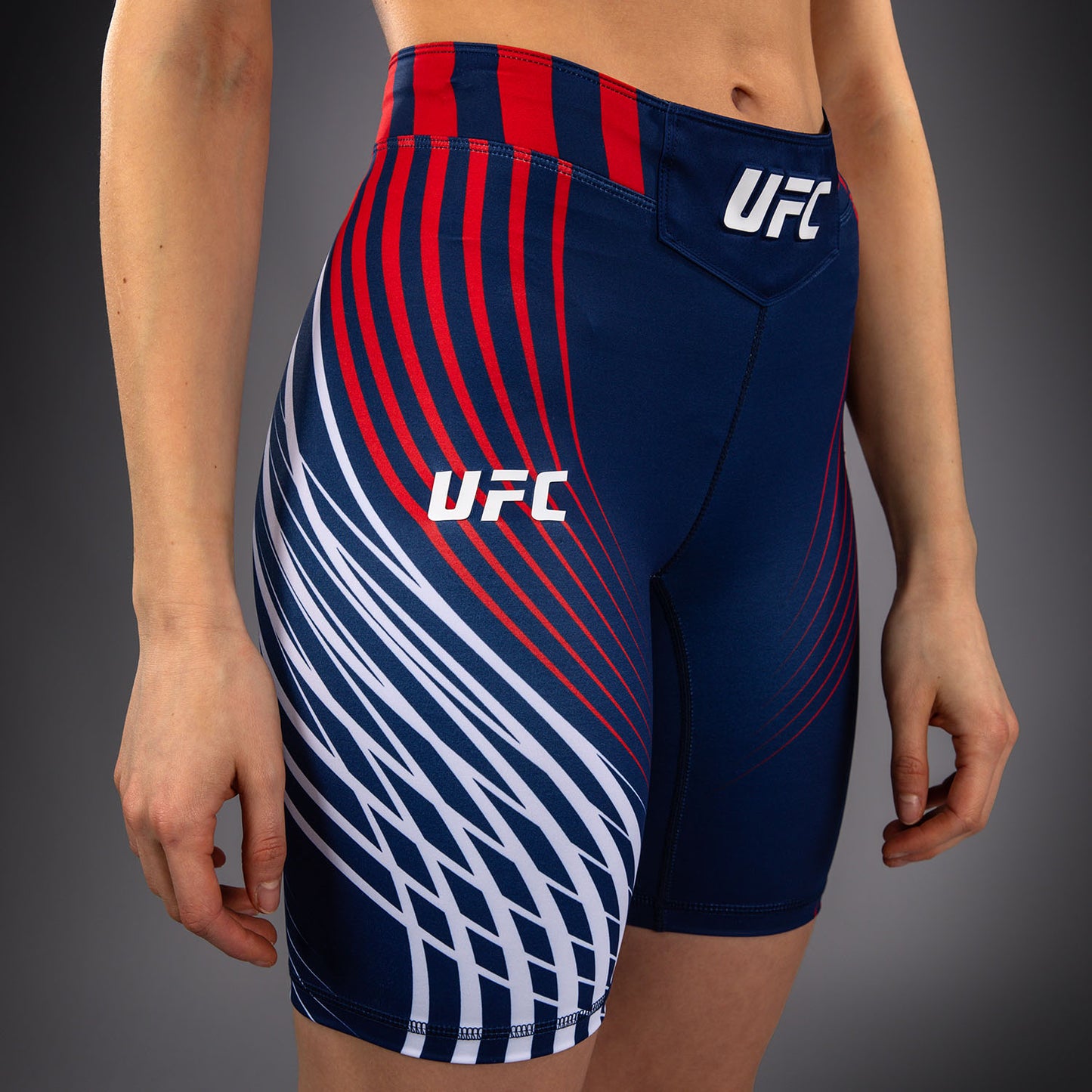 Women's Official UFC Freedom 250 by Venum Blue Authentic Long Fit Vale Tudo Short
