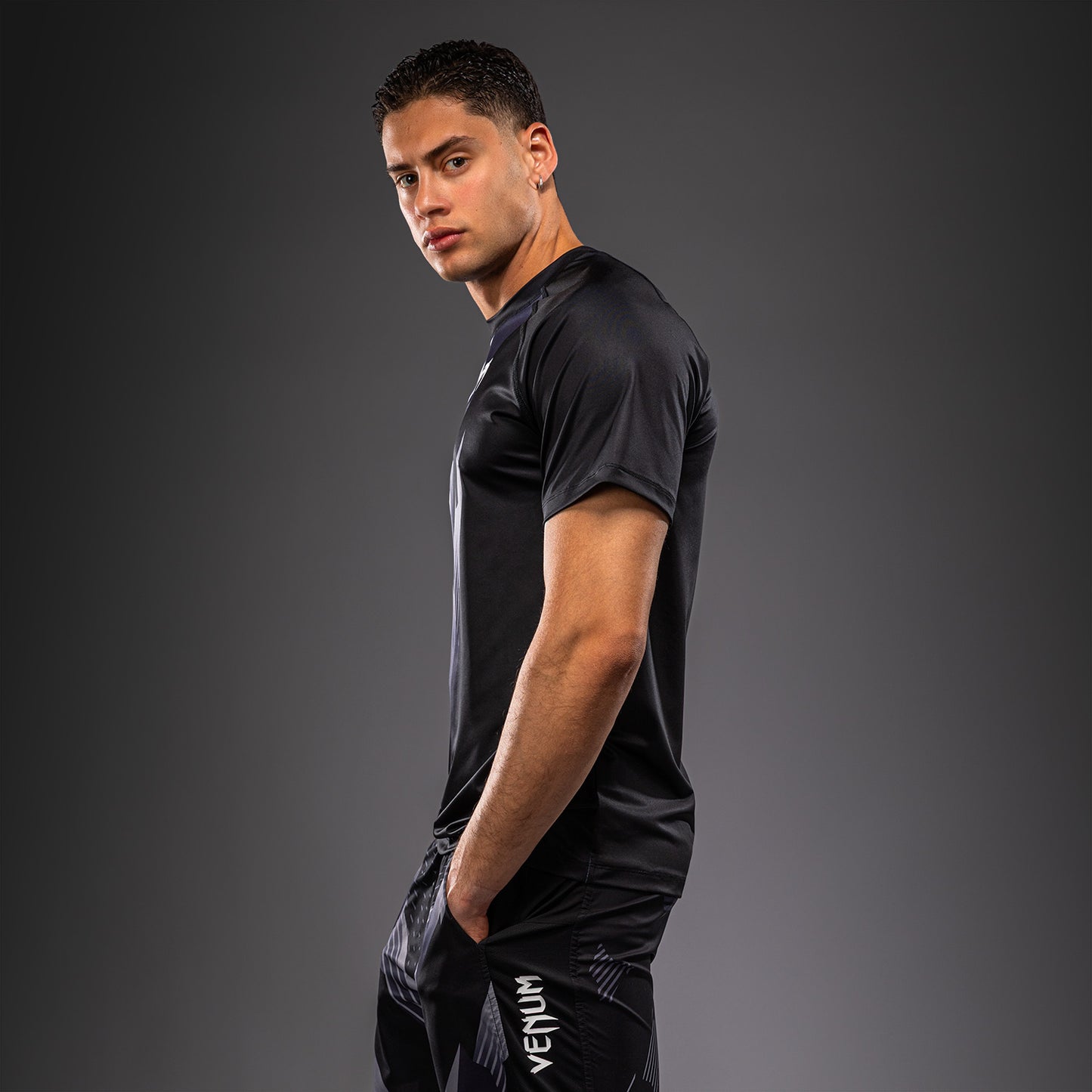 Venum No-Gi 6.0 Dry Tech T-Shirt - Black/White