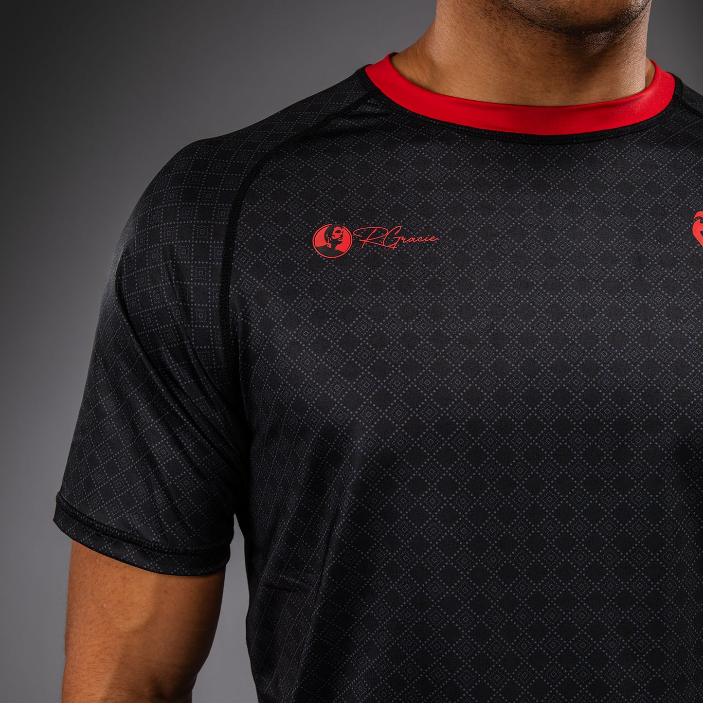Venum x Roger Gracie Signature Dry Tech T-Shirt - Black/Red