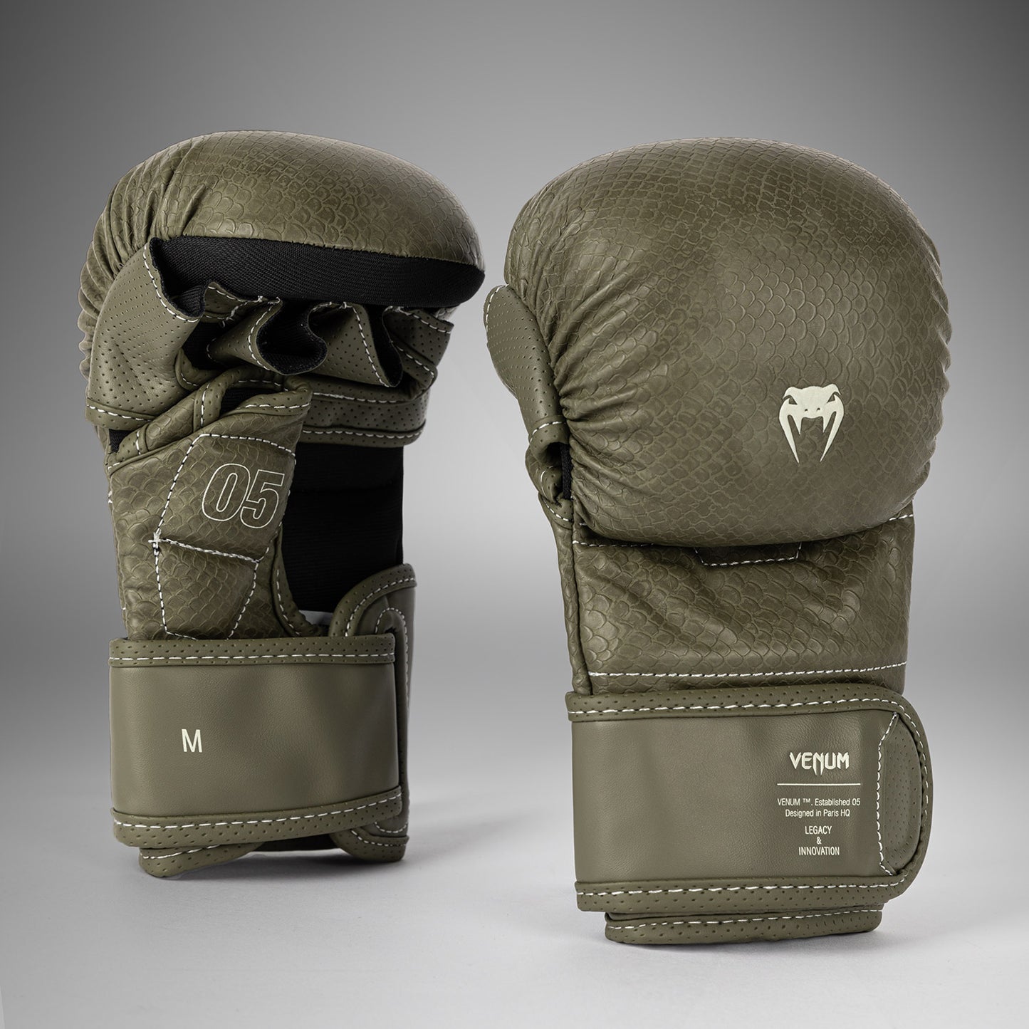 Venum Impact Evo Scales MMA Sparring Gloves - Army Green