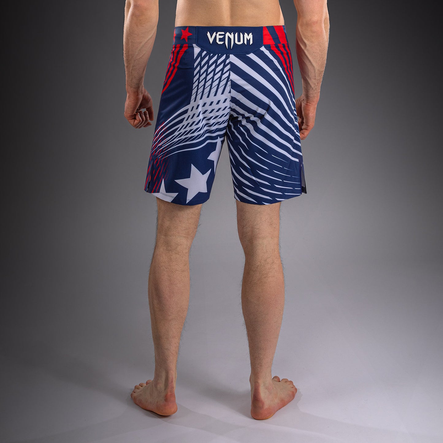 Men's UFC Freedom 250 by Venum Blue Custom Authentic Fight Night Long Fit Fight Short