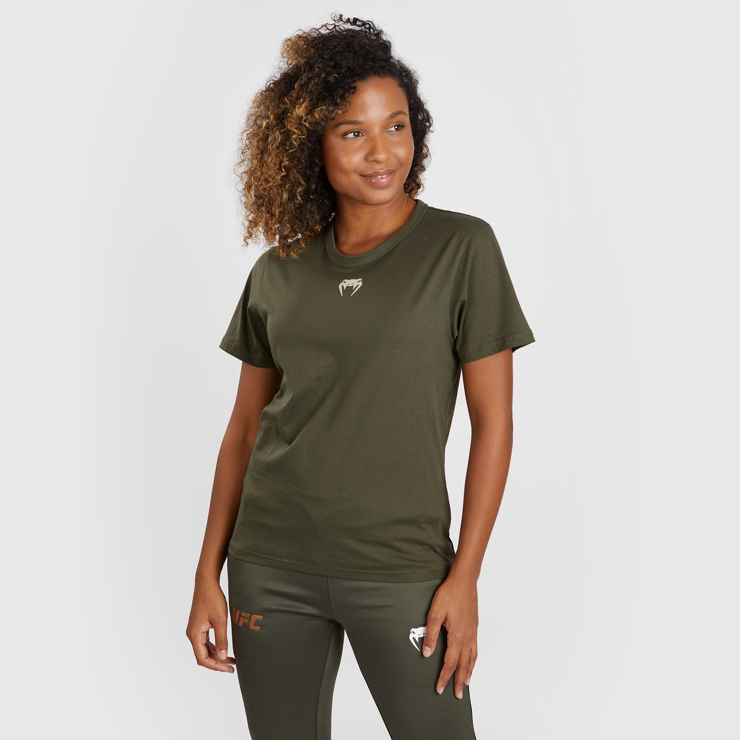 UFC Adrenaline by Venum Fight Week Women’s Short-sleeve Cotton T-shirt  - Khaki