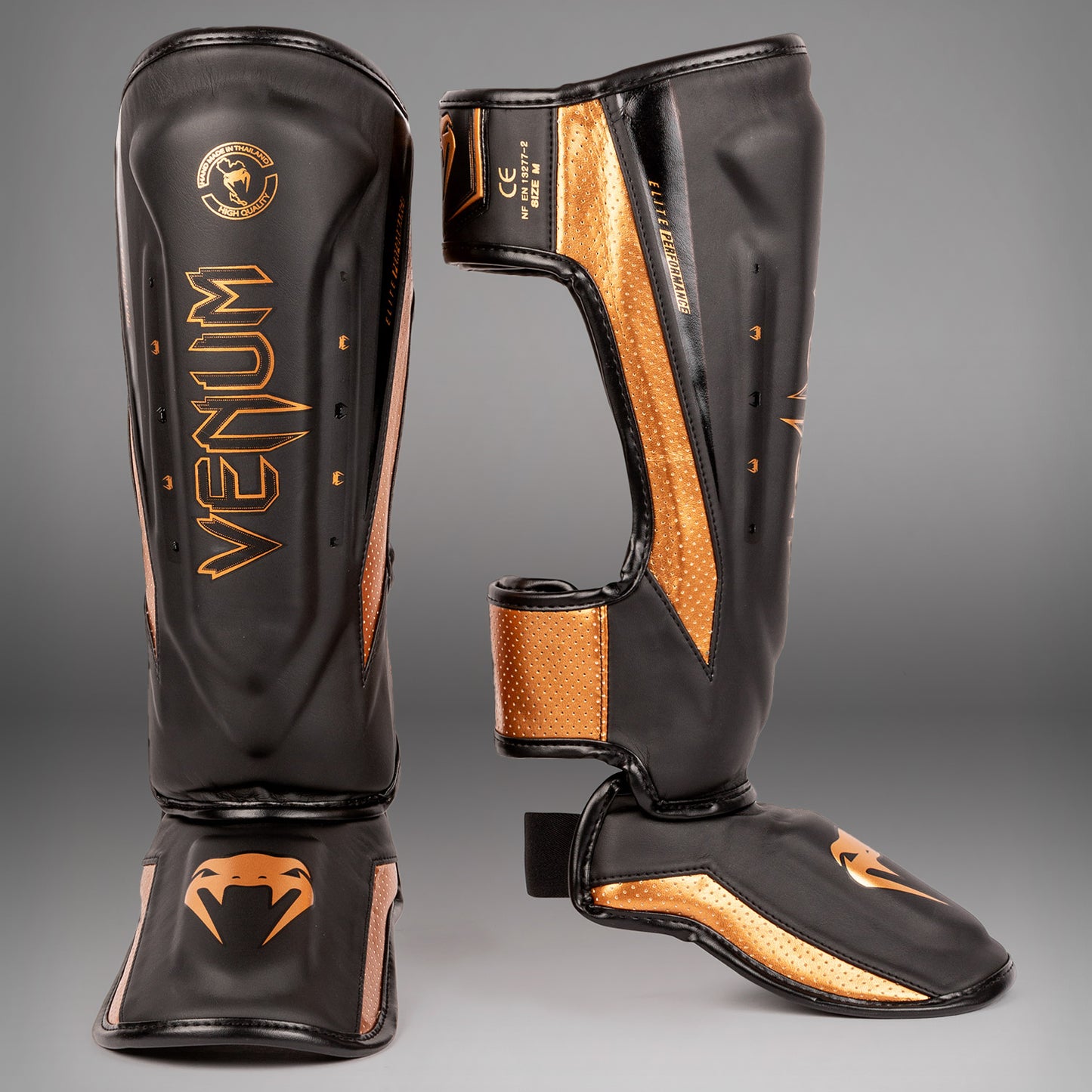 Venum Elite Evo Shinguards - Black/Bronze