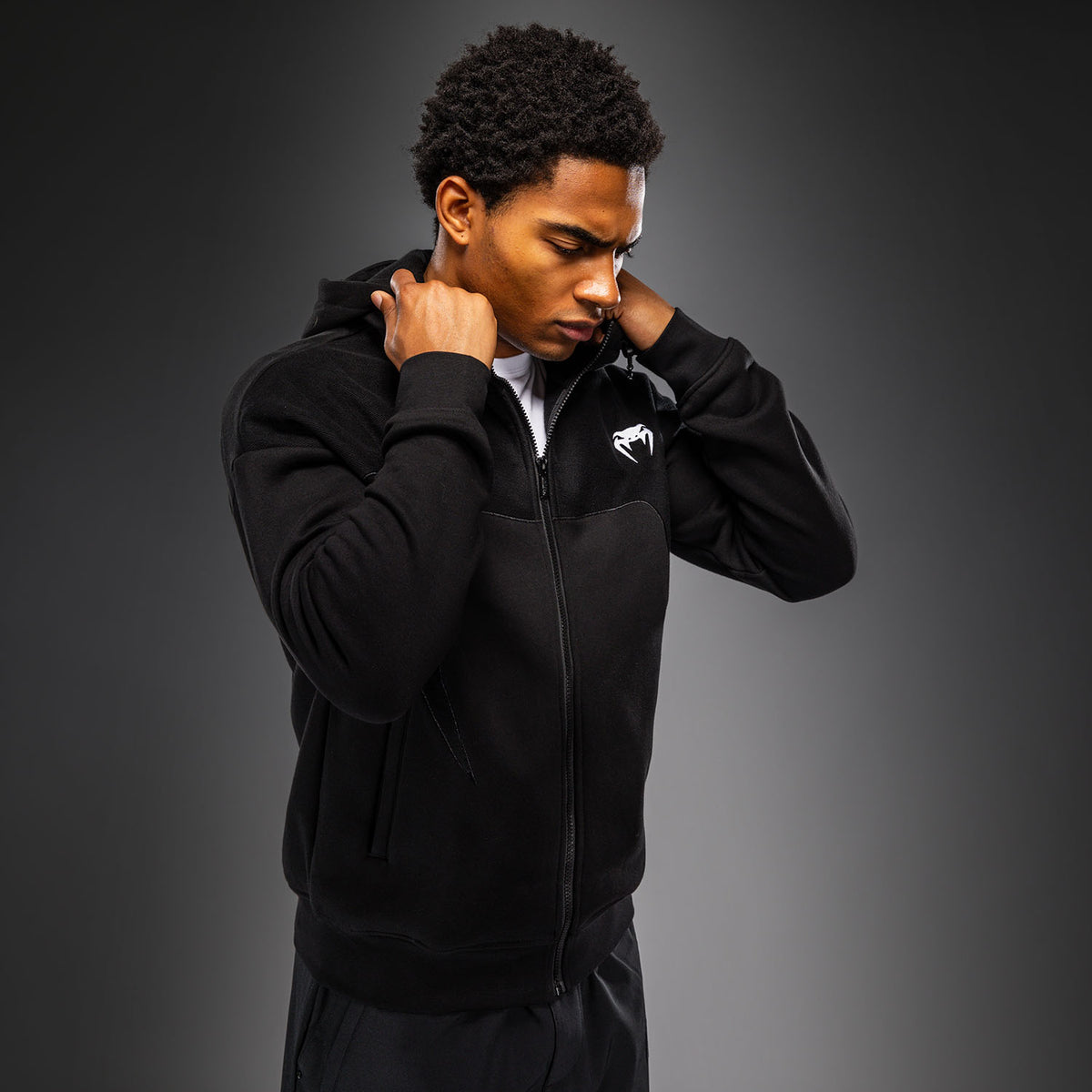 Venum Attack Fleece & Weave Track Jacket - Black