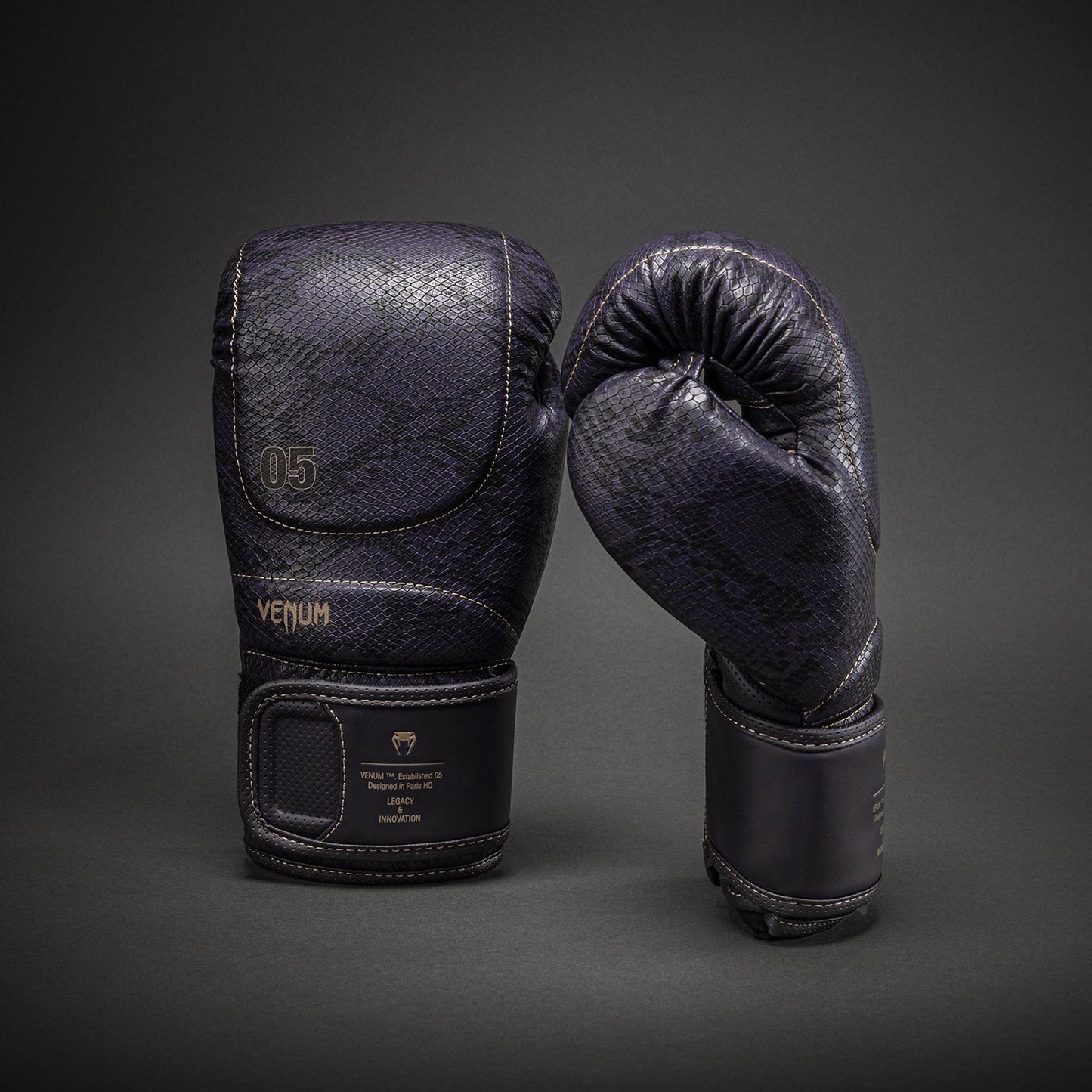 Venum Impact Evo Scales Boxing Gloves - Dark Purple