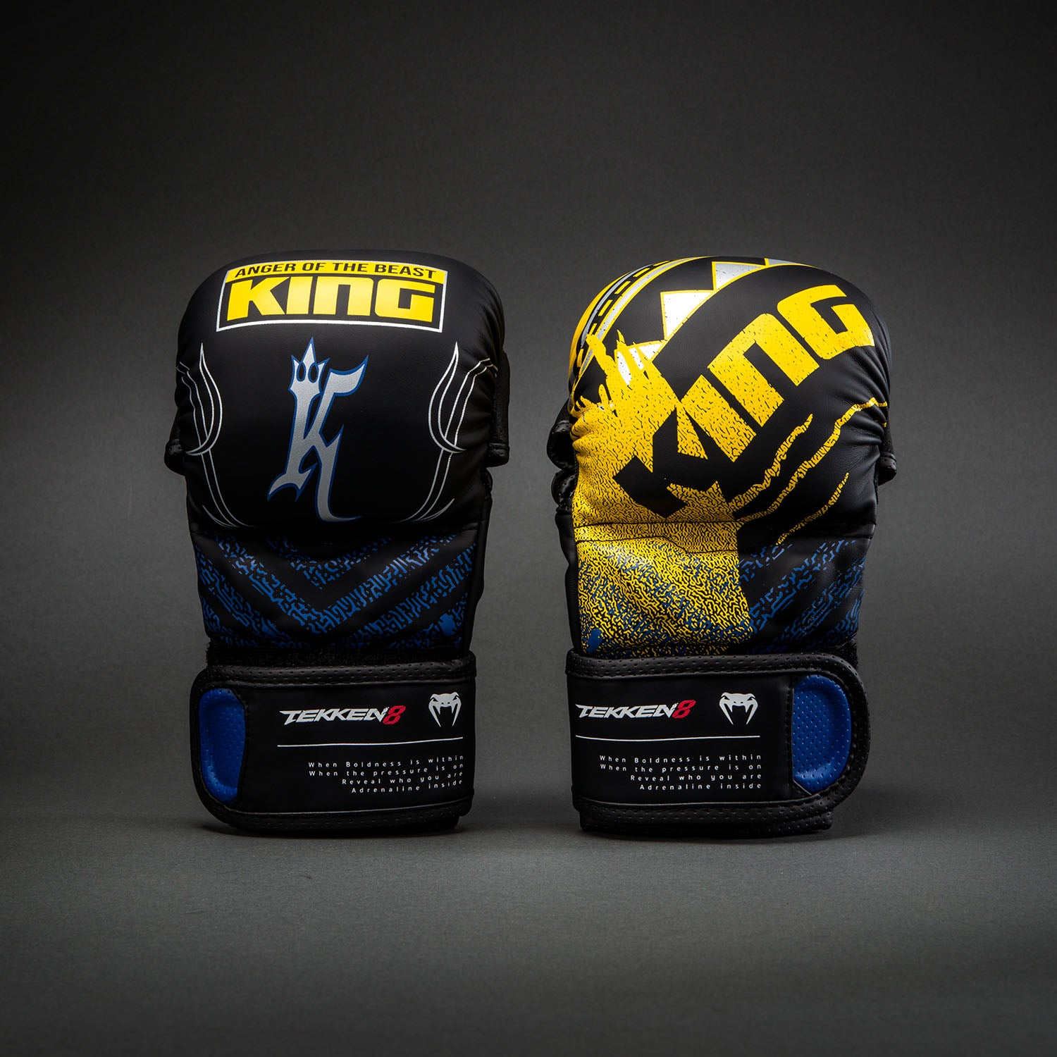 Venum x TEKKEN 8 Sparring Gloves - King - Black/Yellow - Venum Asia