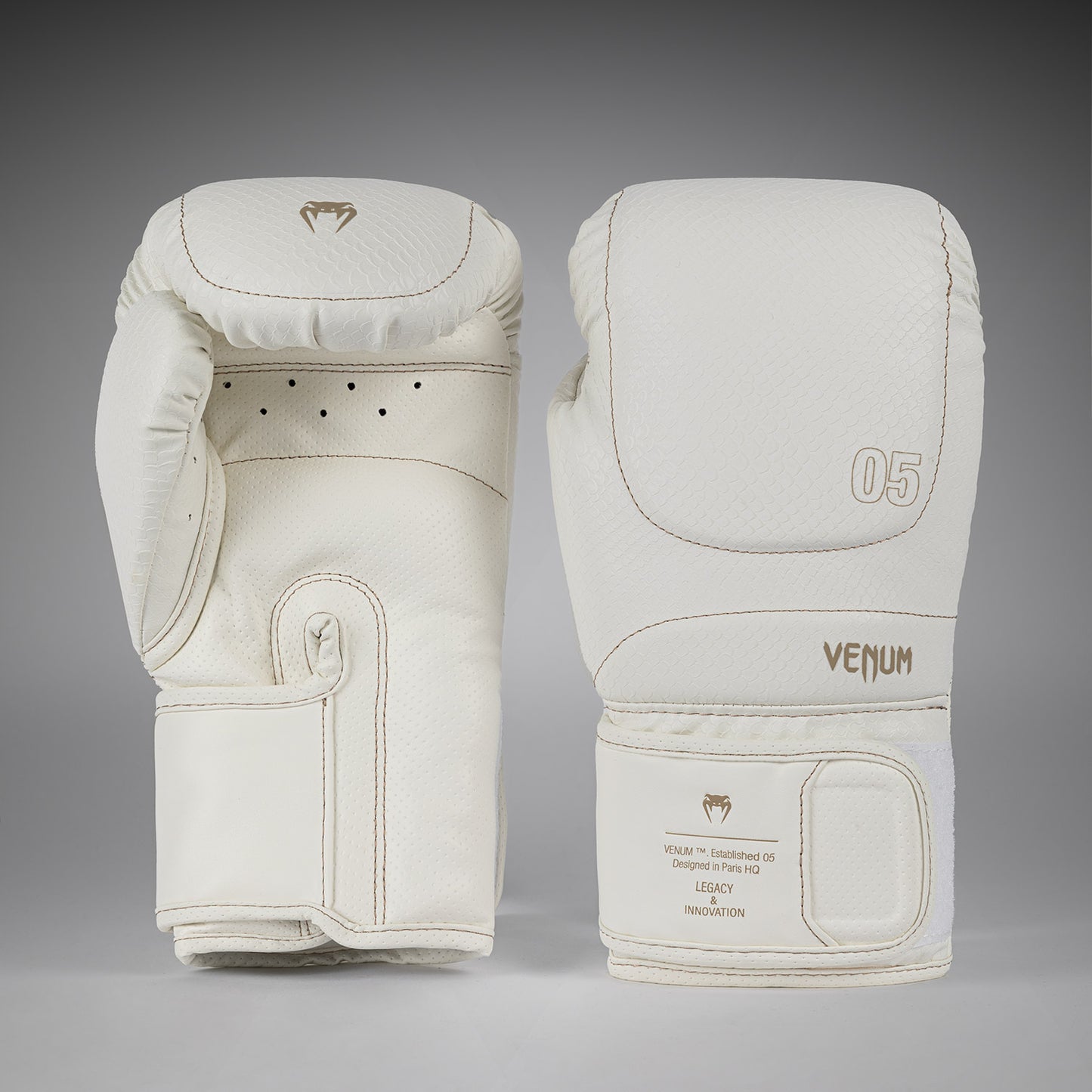 Venum Impact Evo Scales Boxing Gloves - Ivory