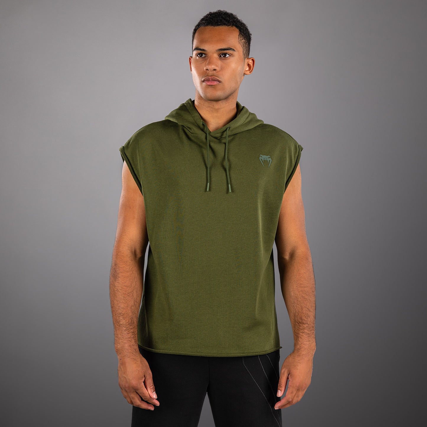 Venum Divide Sleeveless Hoodie - Military Green