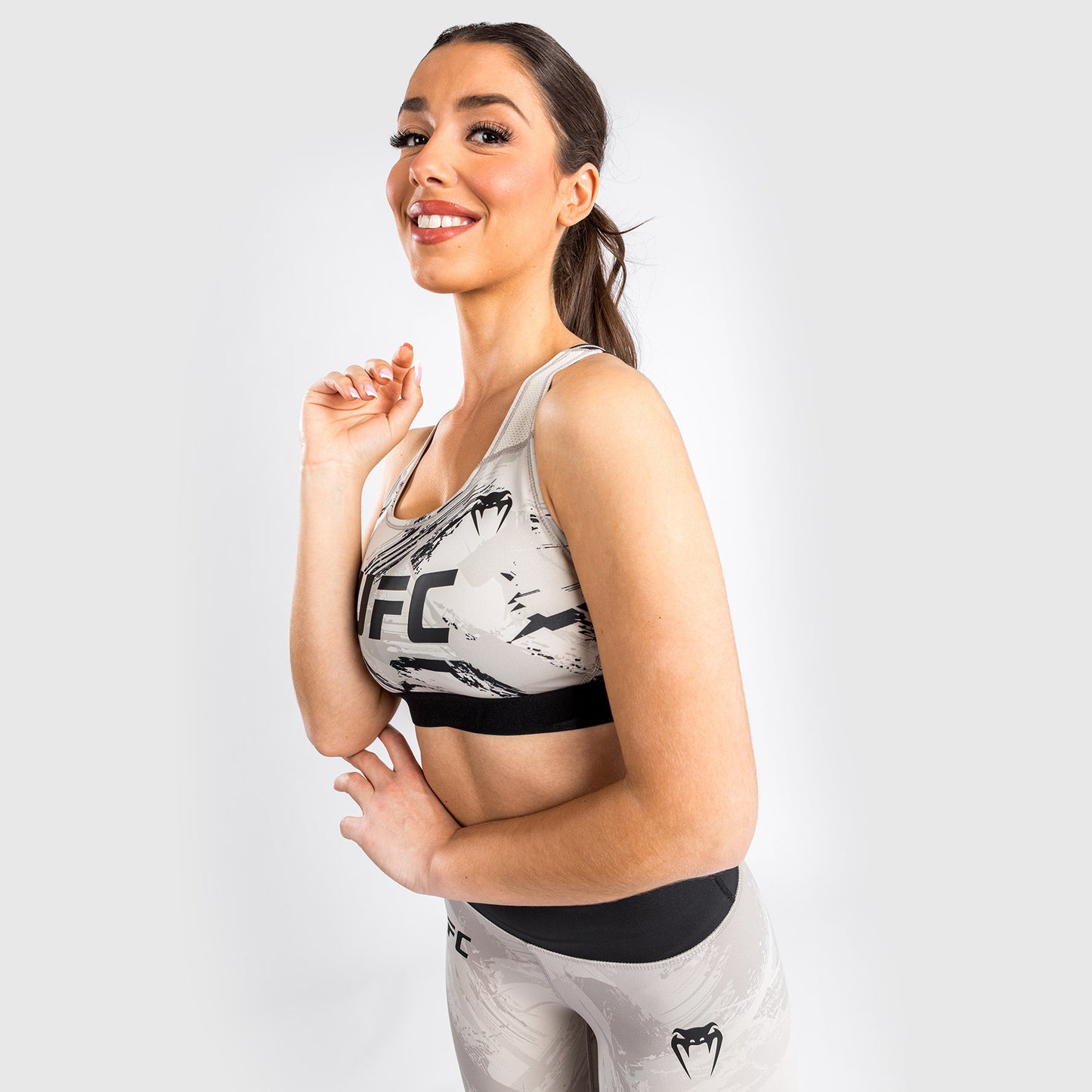 Venum UFC Authentic Fight Week 2.0 Women’s Sport Bra - Sand/Black