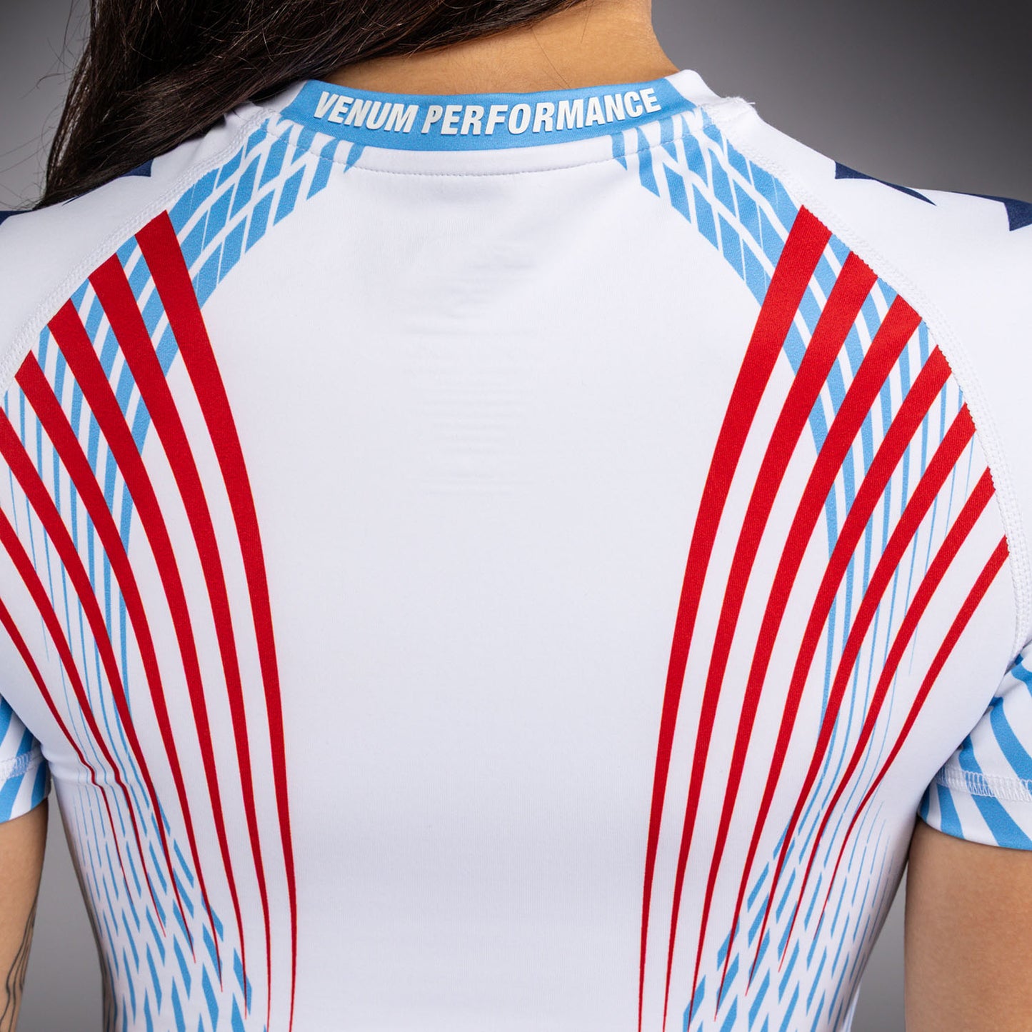 Women's Official UFC Freedom 250 by Venum White Authentic Fight Night Short Sleeve Rashguard