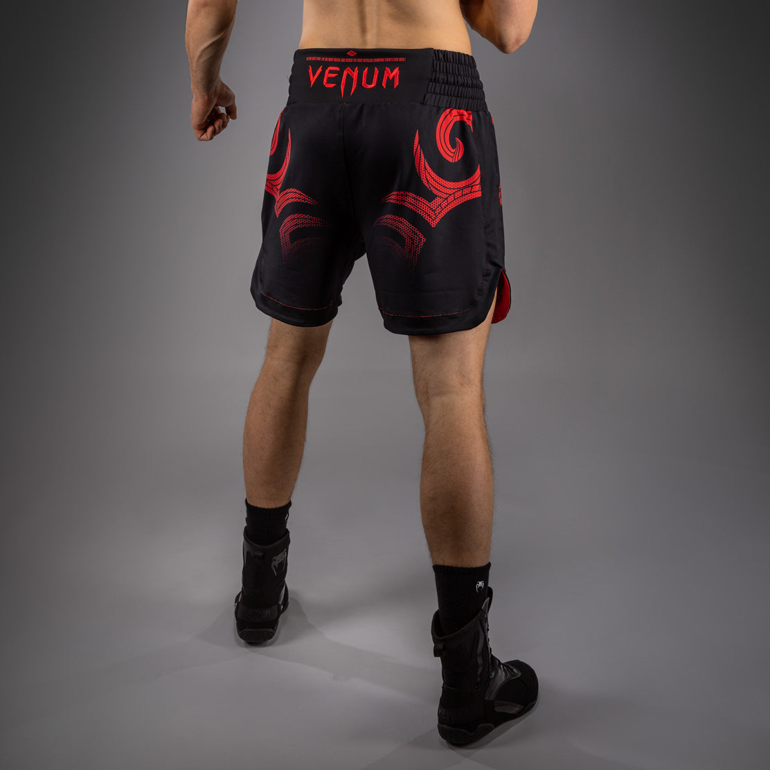 Venum x Mike Tyson Tiger Boxing Shorts - Deep Black/Intense Red