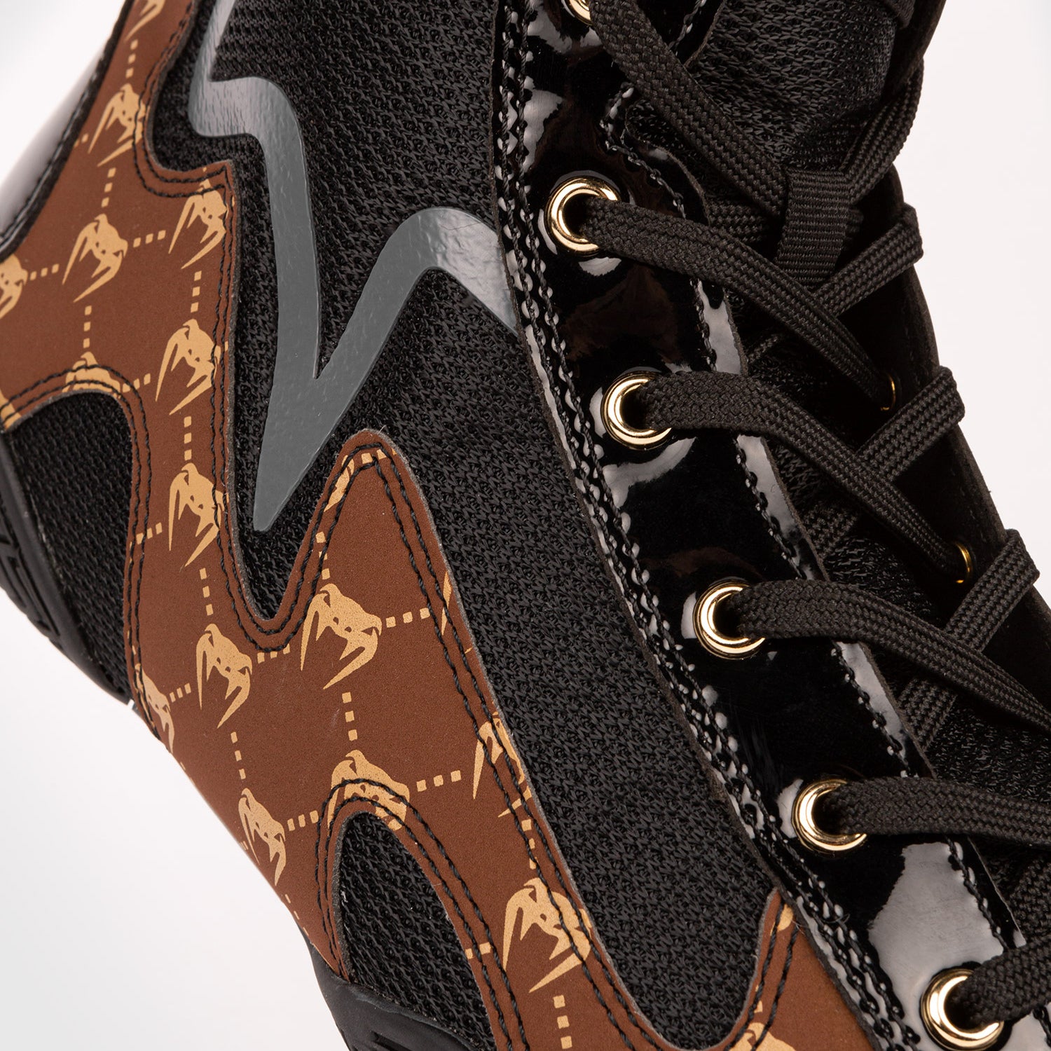 Venum Elite Evo Monogram Boxing Shoes – Black/Brown - Venum Asia