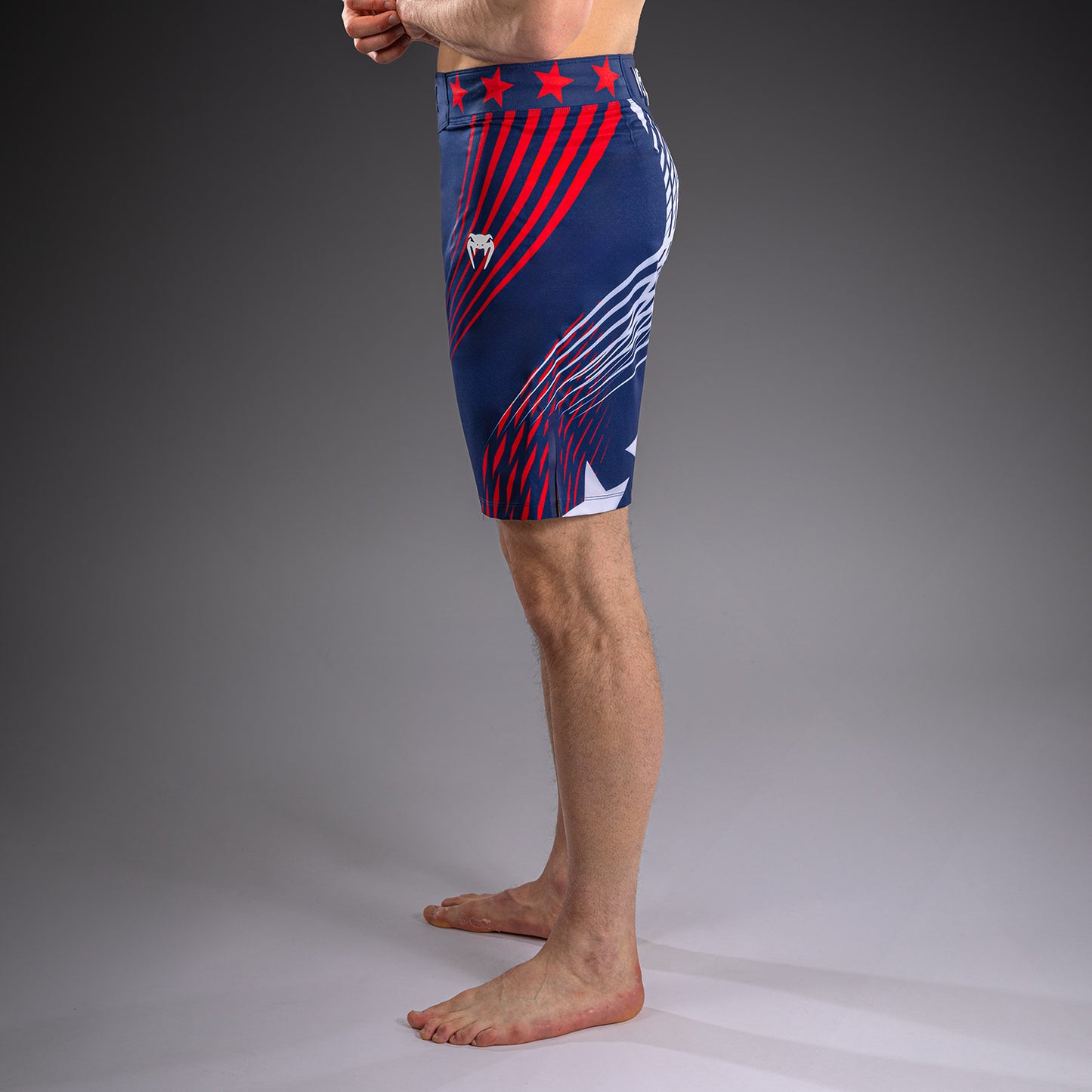 Men's UFC Freedom 250 by Venum Blue Authentic Fight Night Long Fit Fight Short