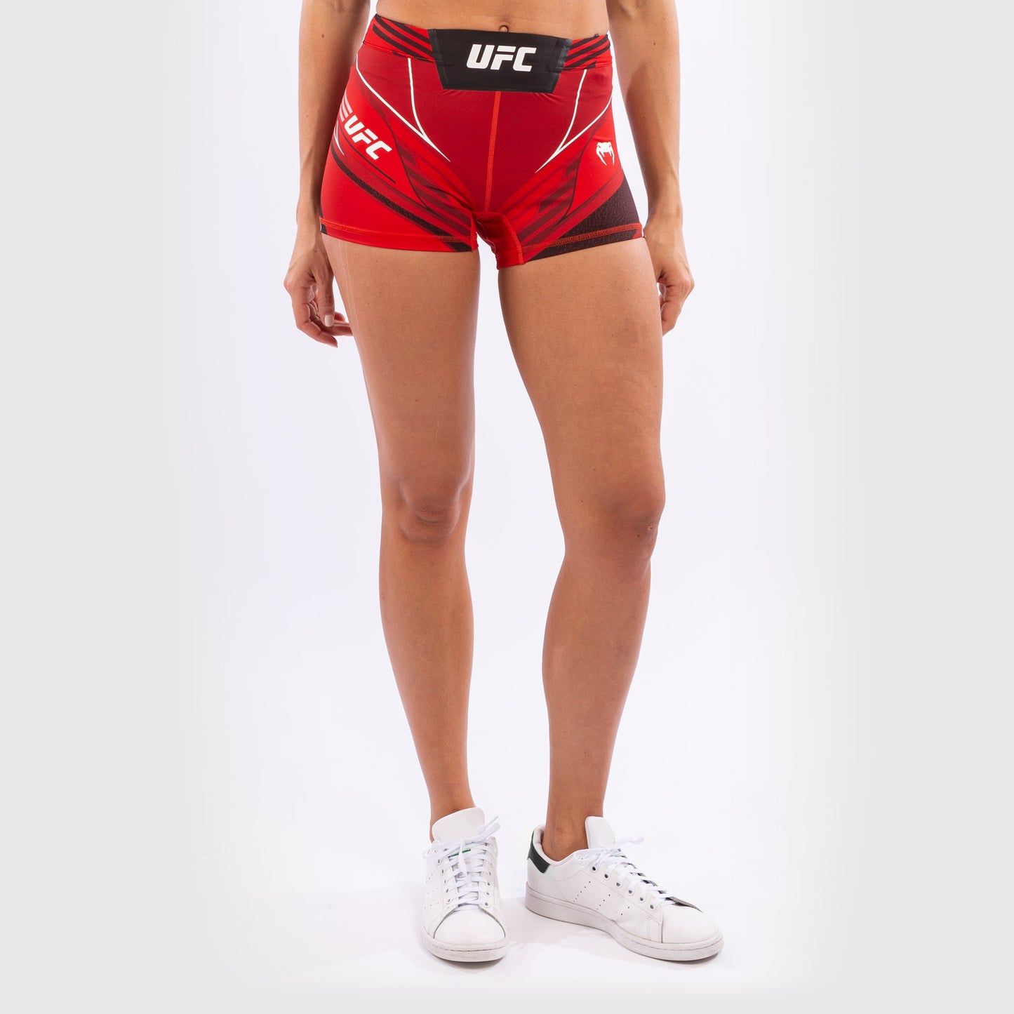 UFC Venum Authentic Fight Night Women's Vale Tudo Shorts - Short Fit - Red