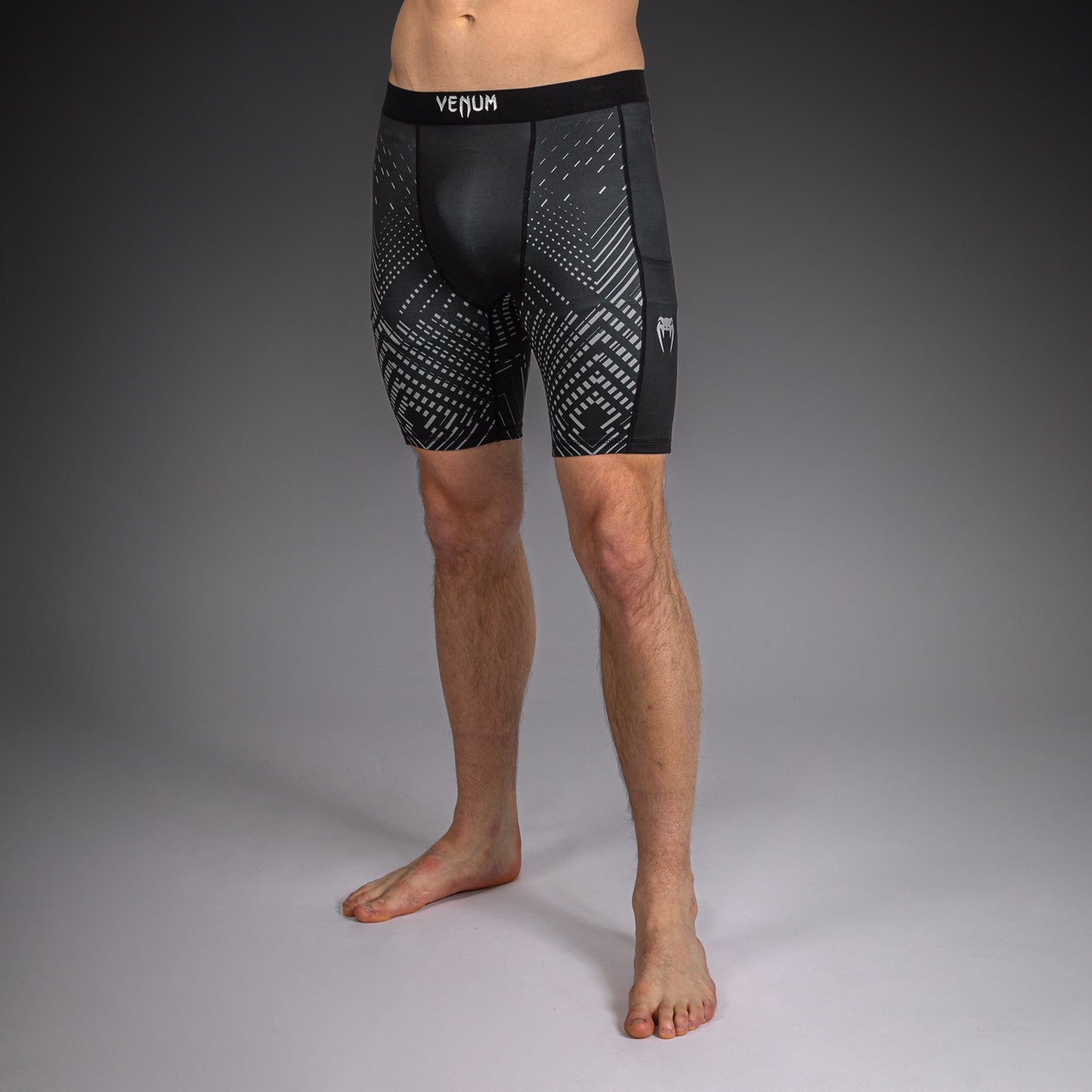 Venum Midnight Fury Vale Tudo Shorts - Black/Grey/Silver