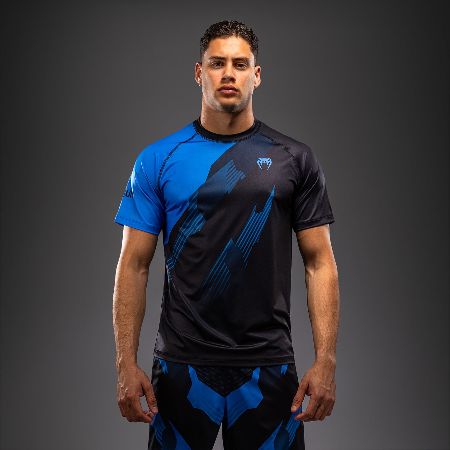 Venum No-Gi 6.0 Dry Tech T-Shirt - Black/Blue