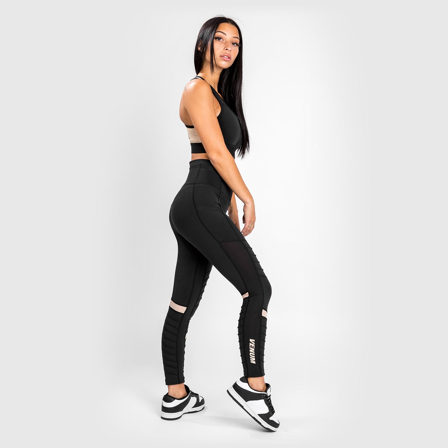 Venum Moto Leggings 7/8 - For Women - Black/Sand