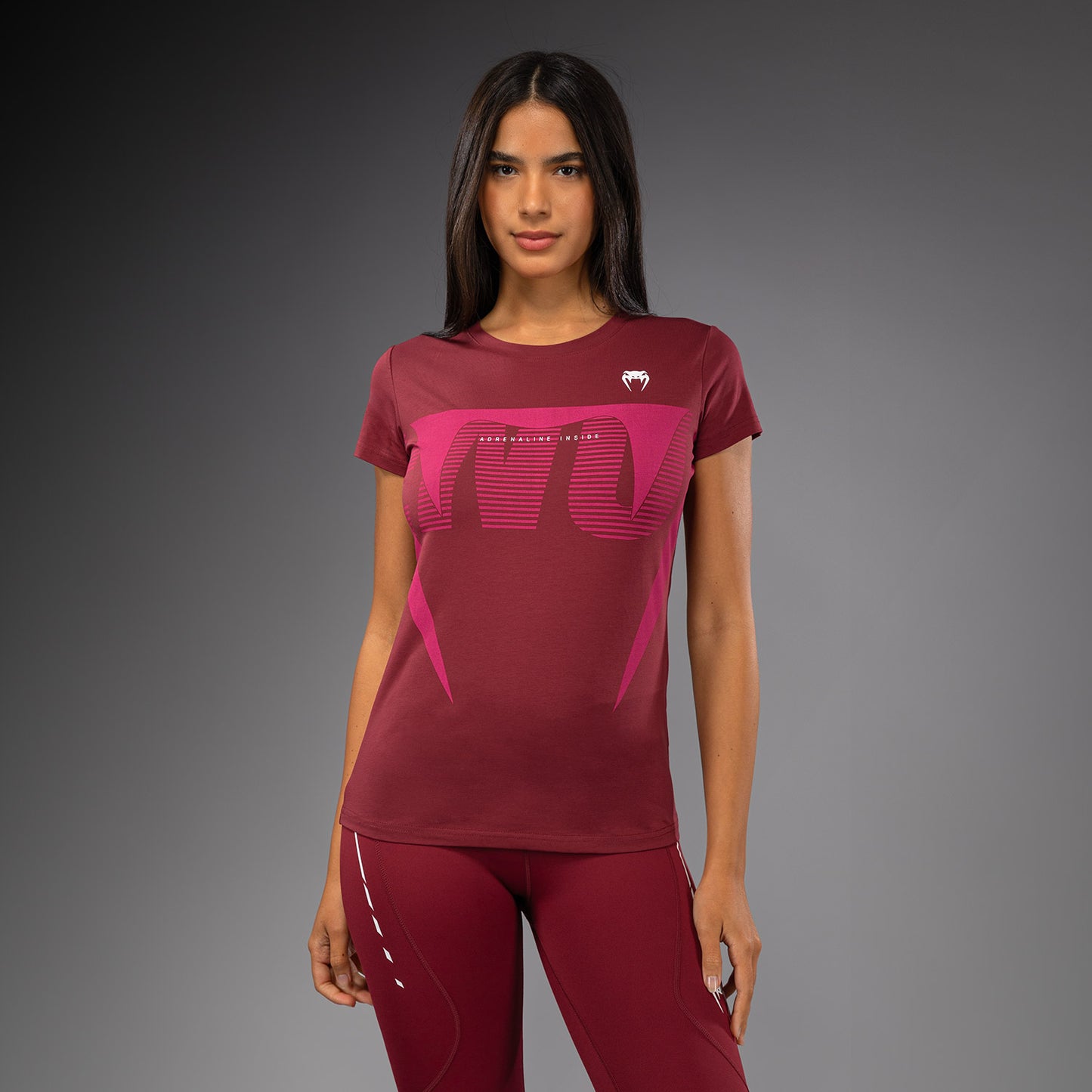 Venum Adrenaline Women's T-Shirt - Burgundy/ Pink
