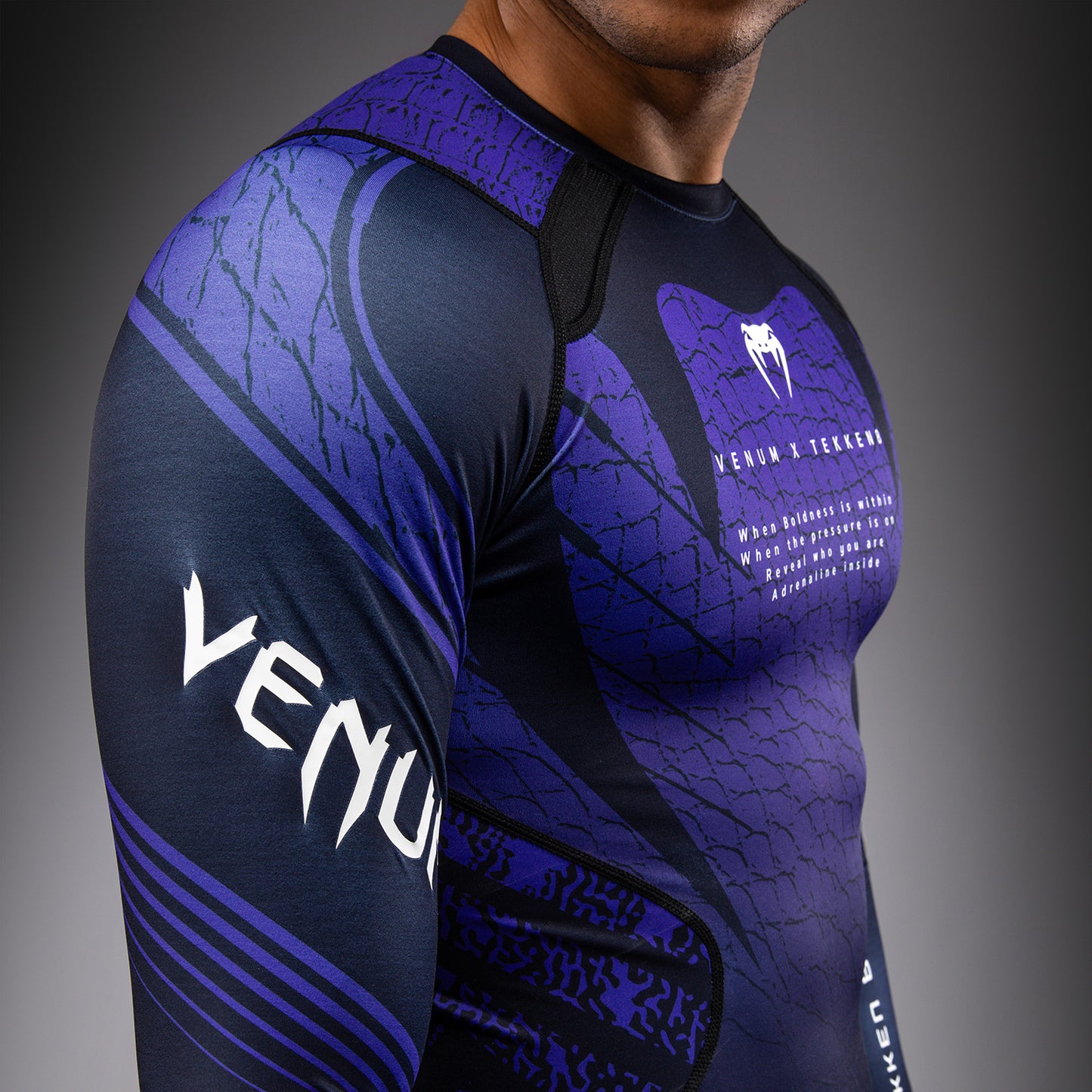 Venum x TEKKEN 8 Long Sleeve Rashguard - Kazuya - Black/Purple