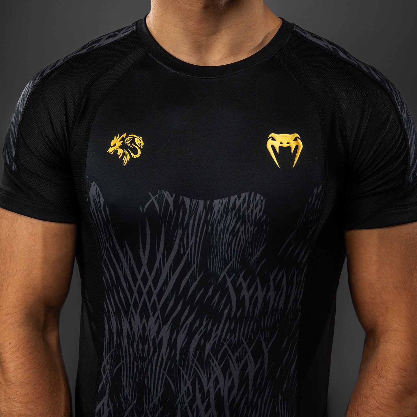 Venum x Chimaev Rashguards - Black/Grey