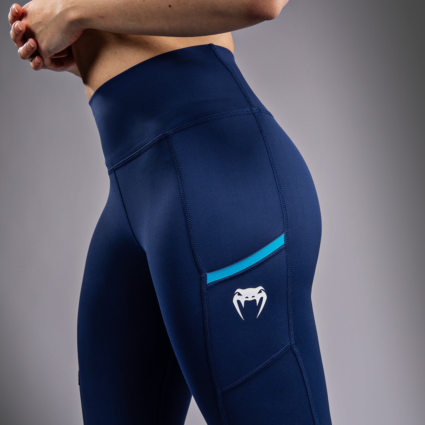 Venum x Top Rank Original Women's 7/8 Leggings - Navy Blue