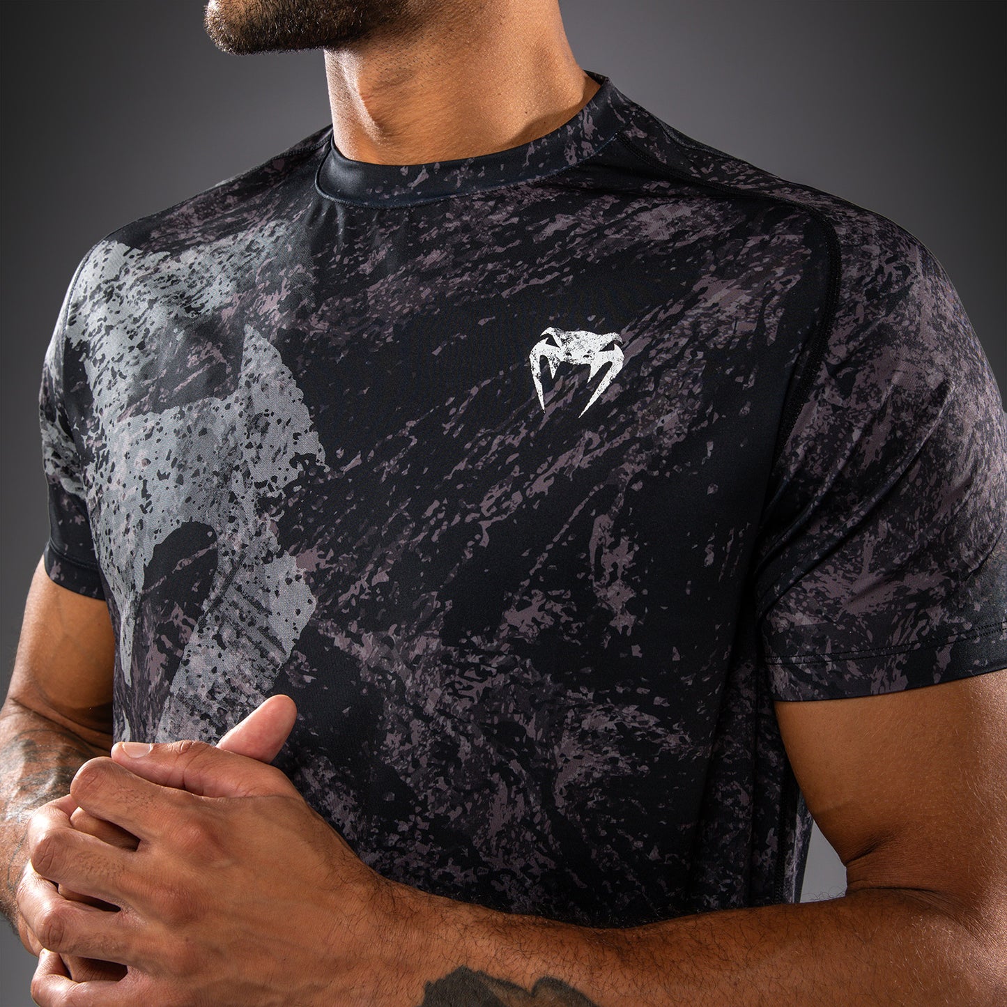 Venum Rage & Workout Dry Tech T-Shirt - Black/Grey