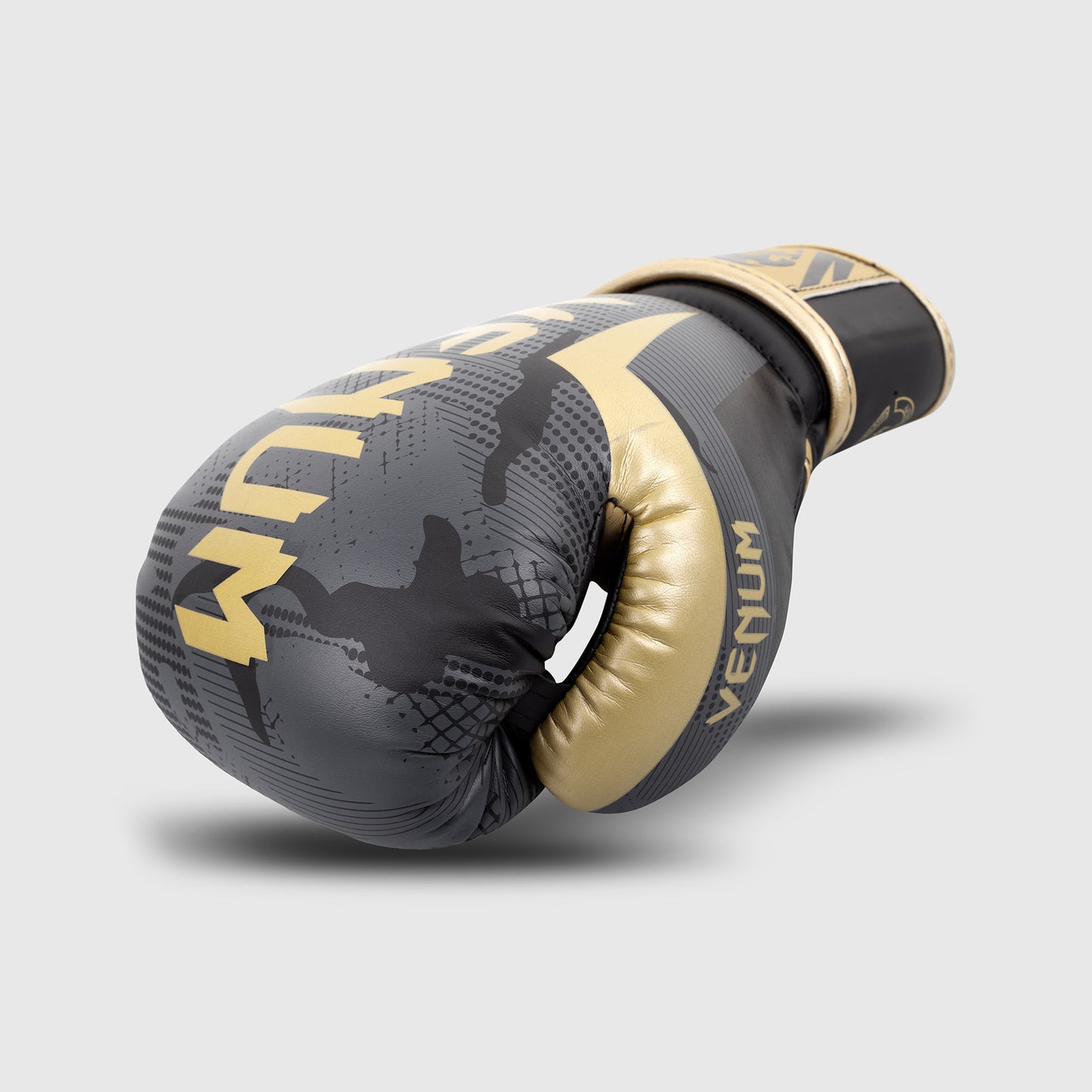 Venum Elite Boxing Gloves - Camo/Gold