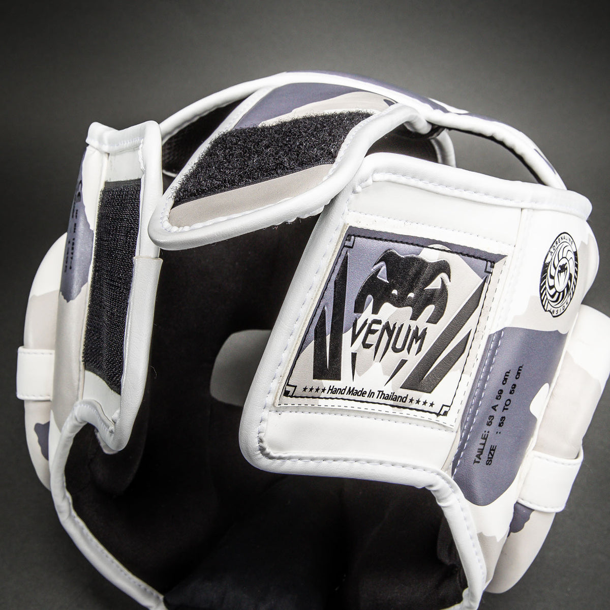 Venum Elite Camo Headgear - White/Light Grey