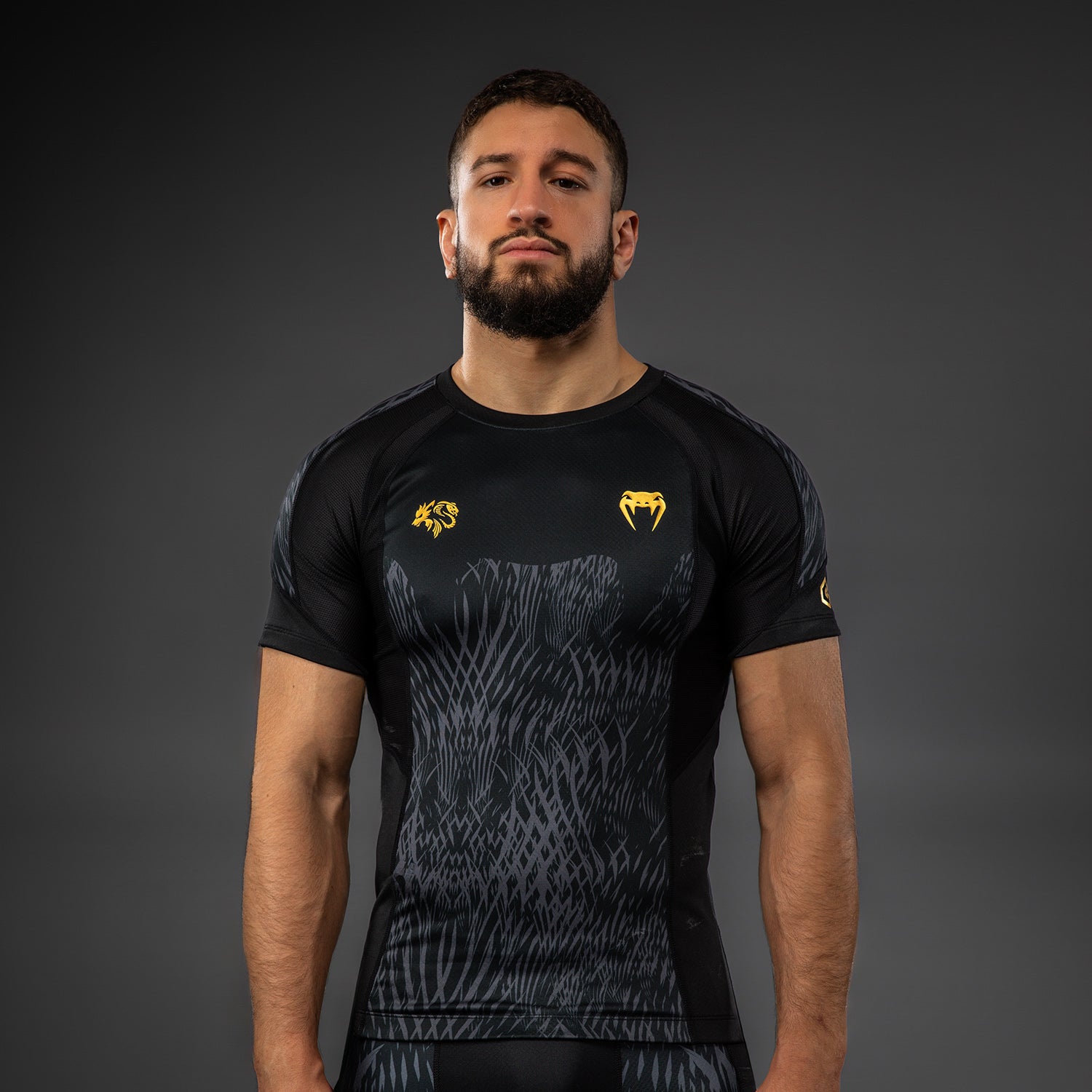VEATMトレーニングウエアーセット Venum x Chimaev Rashguards - Black/Grey - Venum Asia