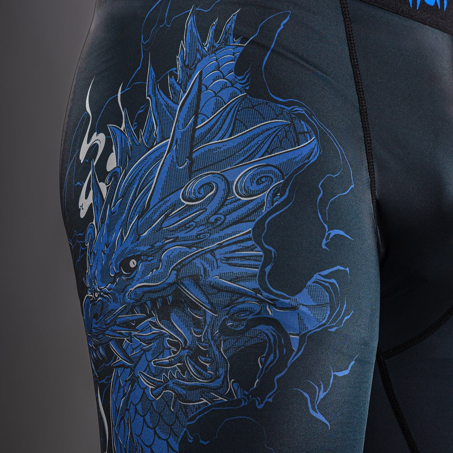 Venum Thunder Dragon Spats - Black/Royal Blue