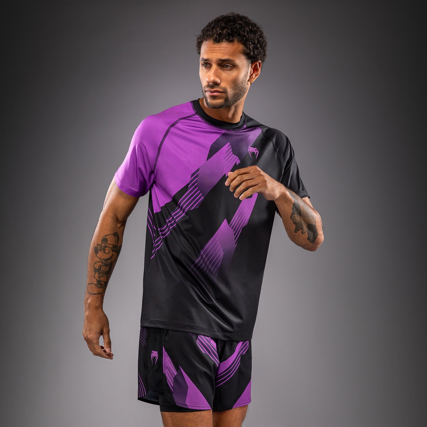 Venum No-Gi 6.0 Dry Tech T-Shirt - Black/Purple