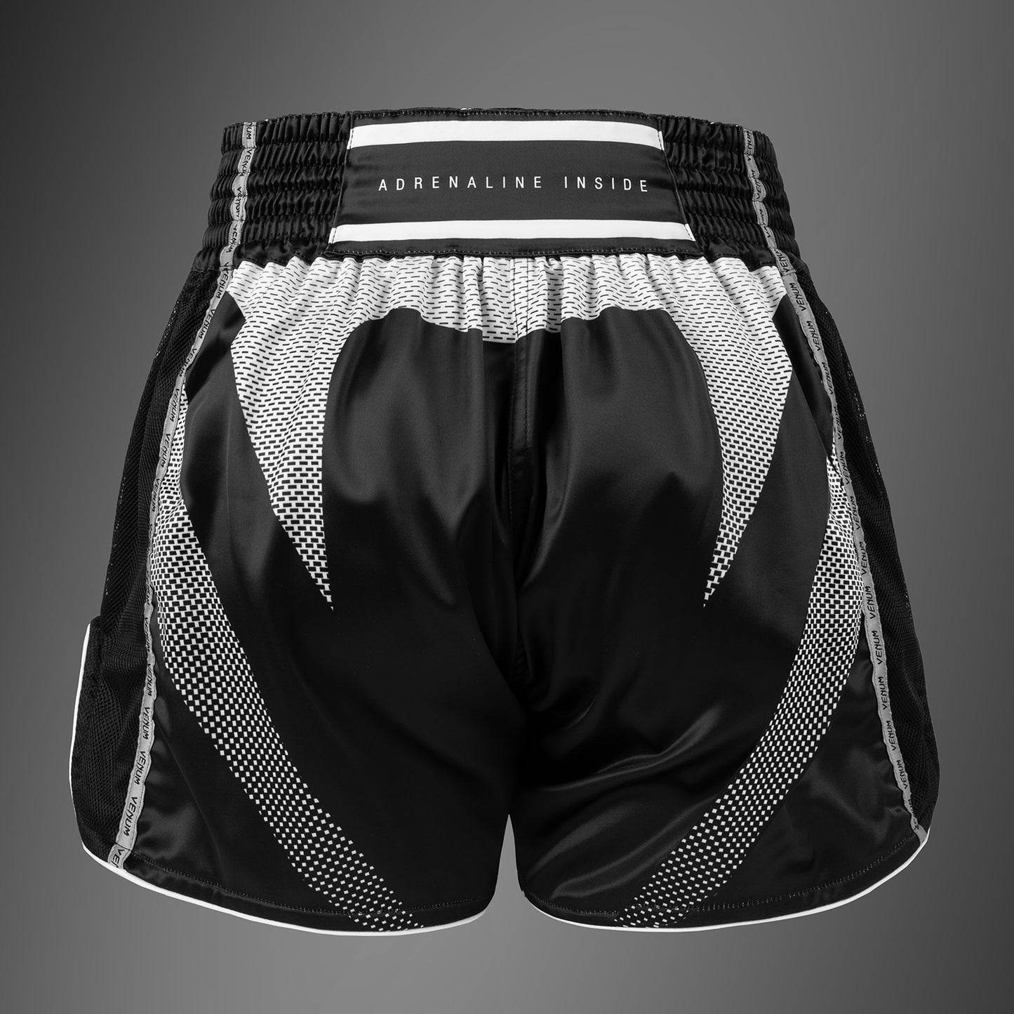 Venum Adrenaline Muay Thai Shorts - Black/Silver Grey