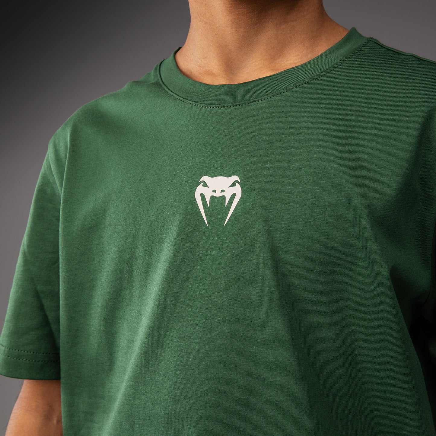 Venum Contender T-Shirt for Kids – Forest Green/ Off White